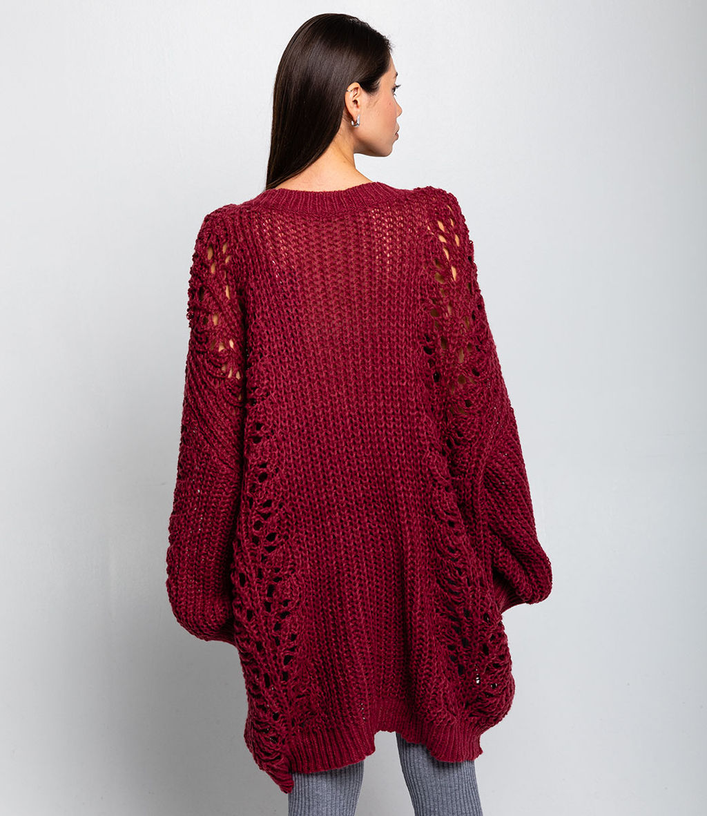 Пуловер #КТ8101 (6), бордовый - Dommod фото 3