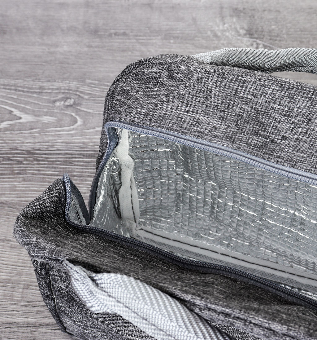 Сумка с эффектом сохранения холода, тепла/термосумка / DFB122gray /уп 200/ 23x10x20 см, 5,5 л