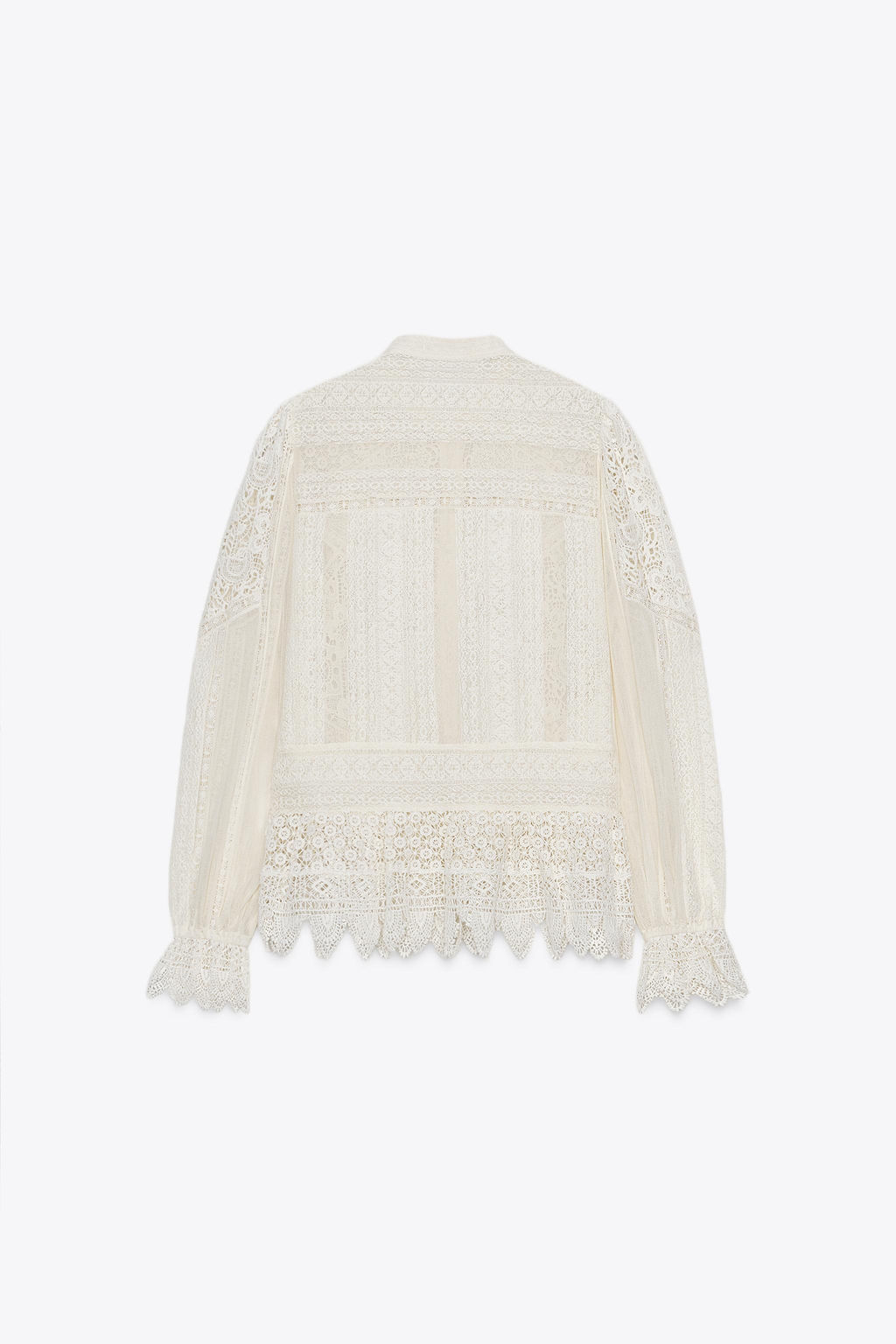 ZW COLLECTION EMBROIDERED LACE BLOUSE - Zara фото 4