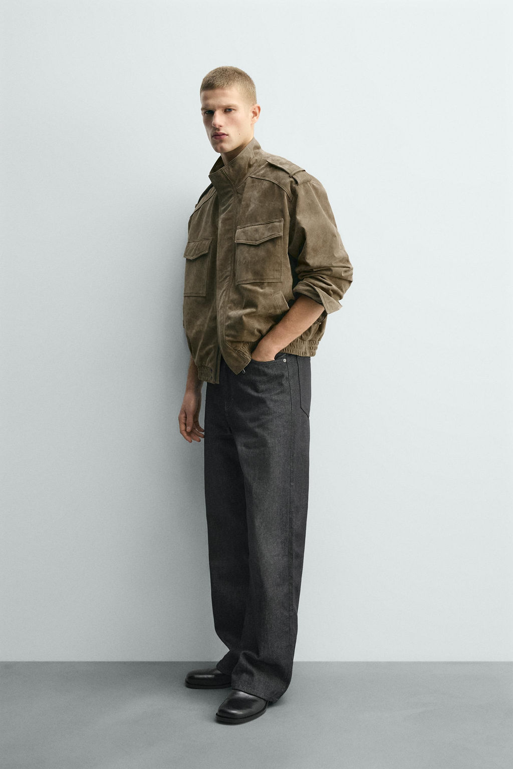 SUEDE LEATHER JACKET - Zara фото 4