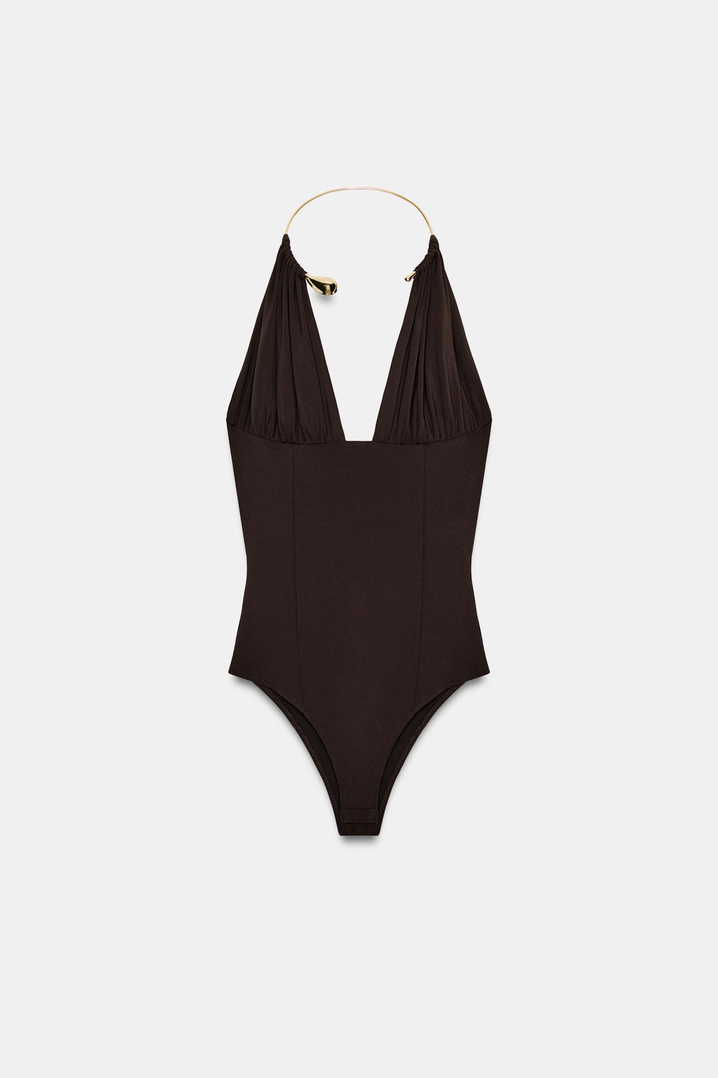 POLYAMIDE CHOKER BODYSUIT - Zara фото 10