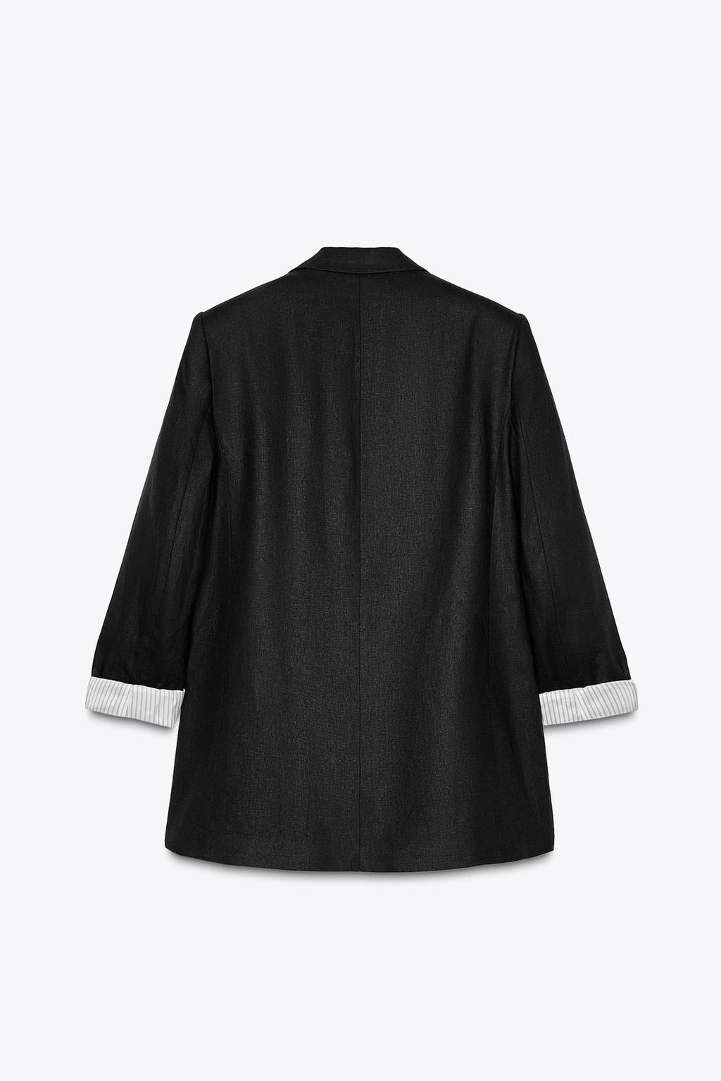 LINEN BLAZER WITH PRINTED CUFFS - Zara фото 21