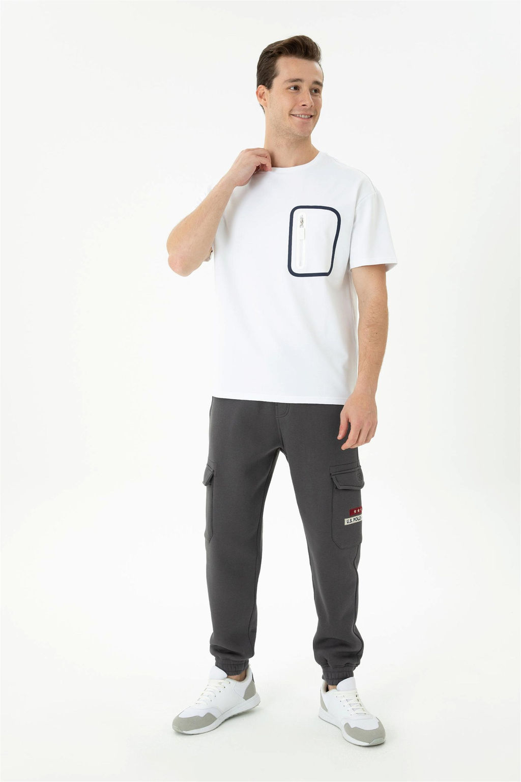 Мужская белая комфортная футболка с круглым вырезом Неожиданная скидка в корзине - U.s. polo assn фото 5