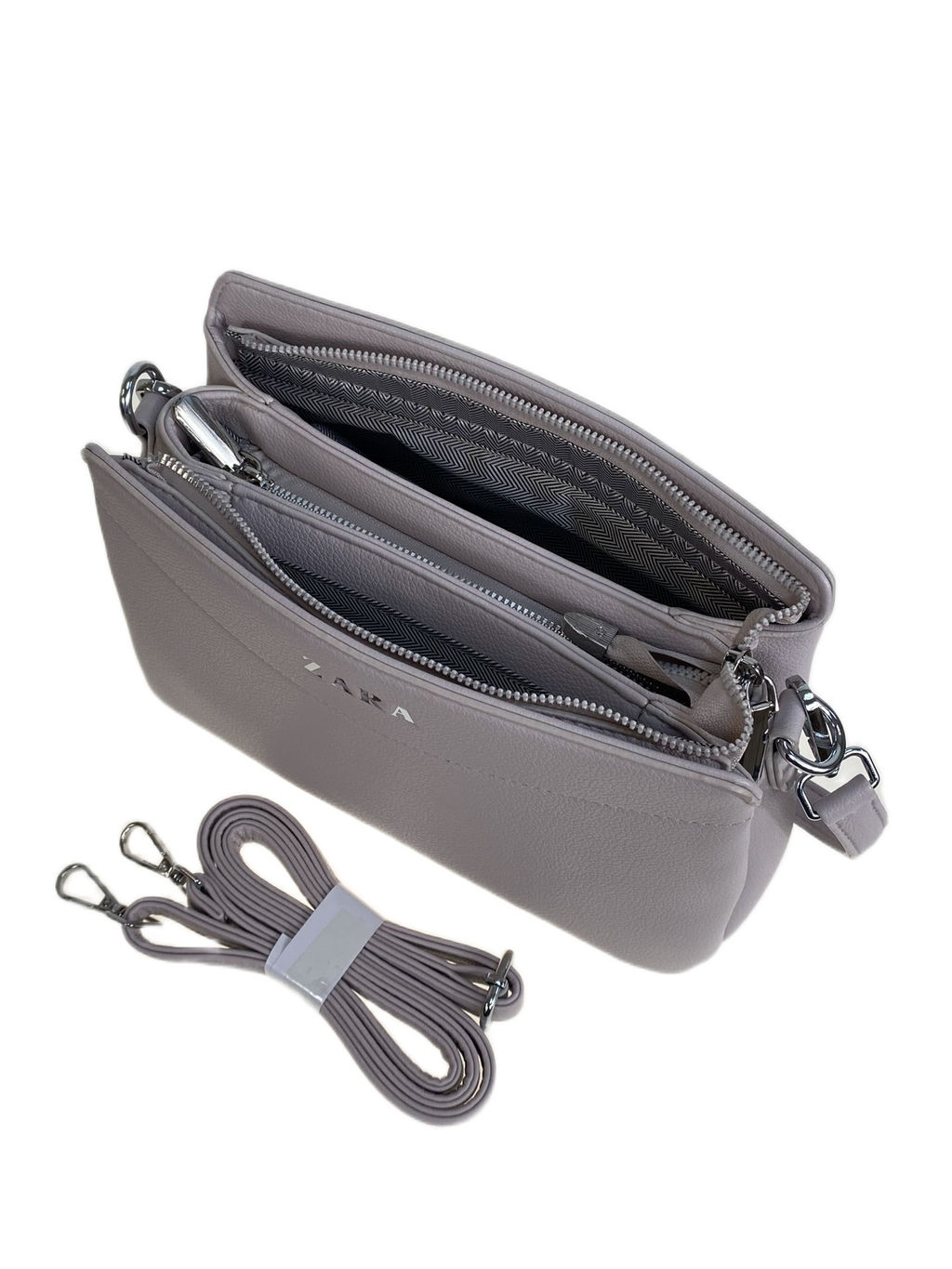 Женская сумка из искусственной кожи, цвет серый - Greta фото 2