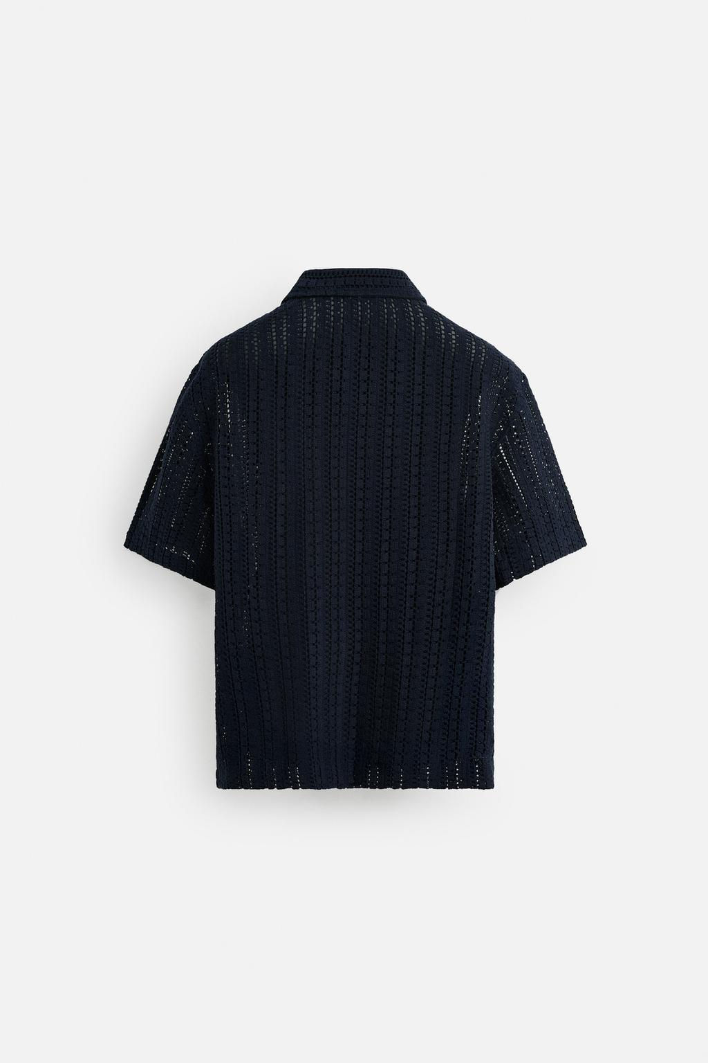 CROCHET TEXTURED SHIRT - Zara фото 3