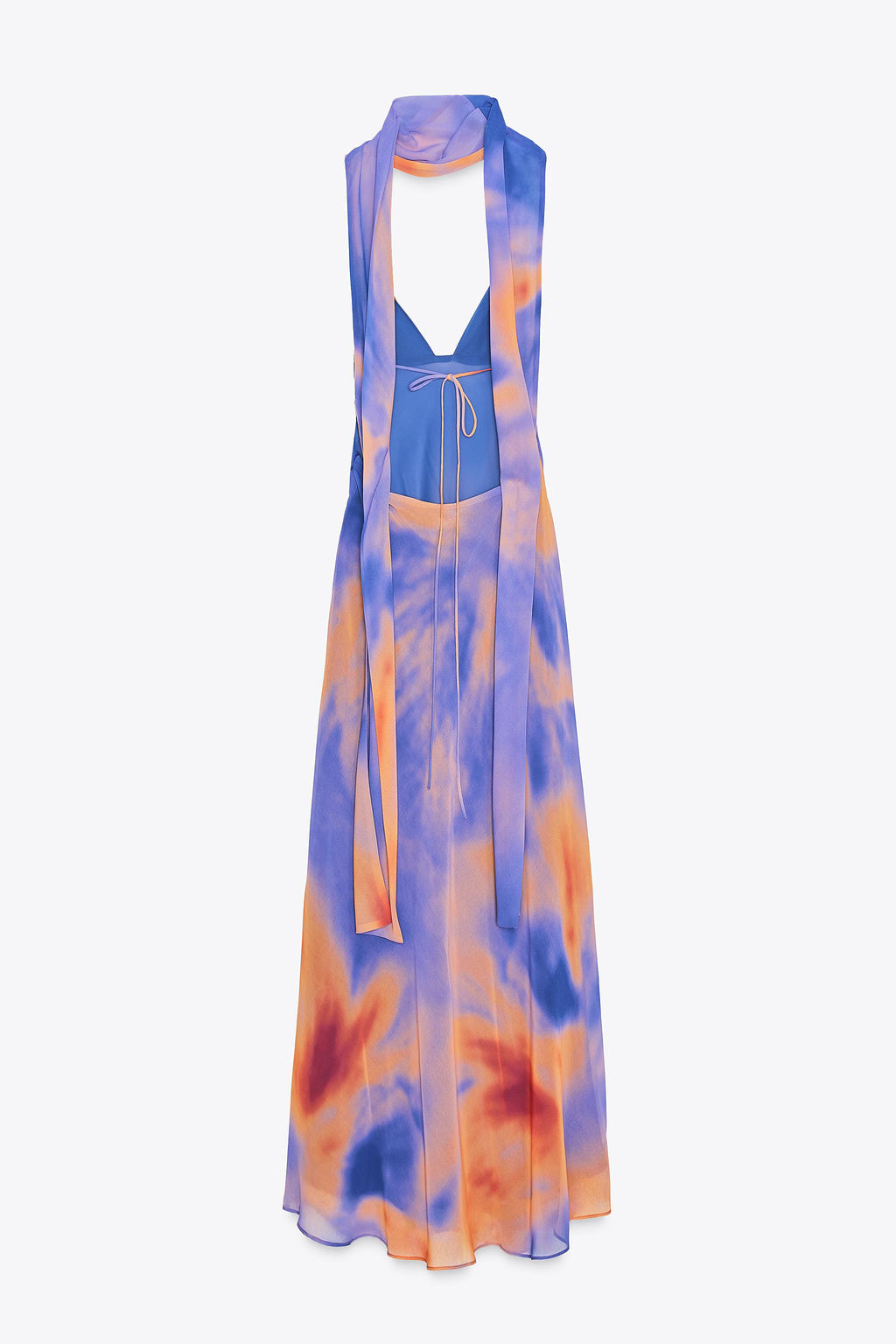 LONG PRINTED SCARF DRESS - Zara фото 7