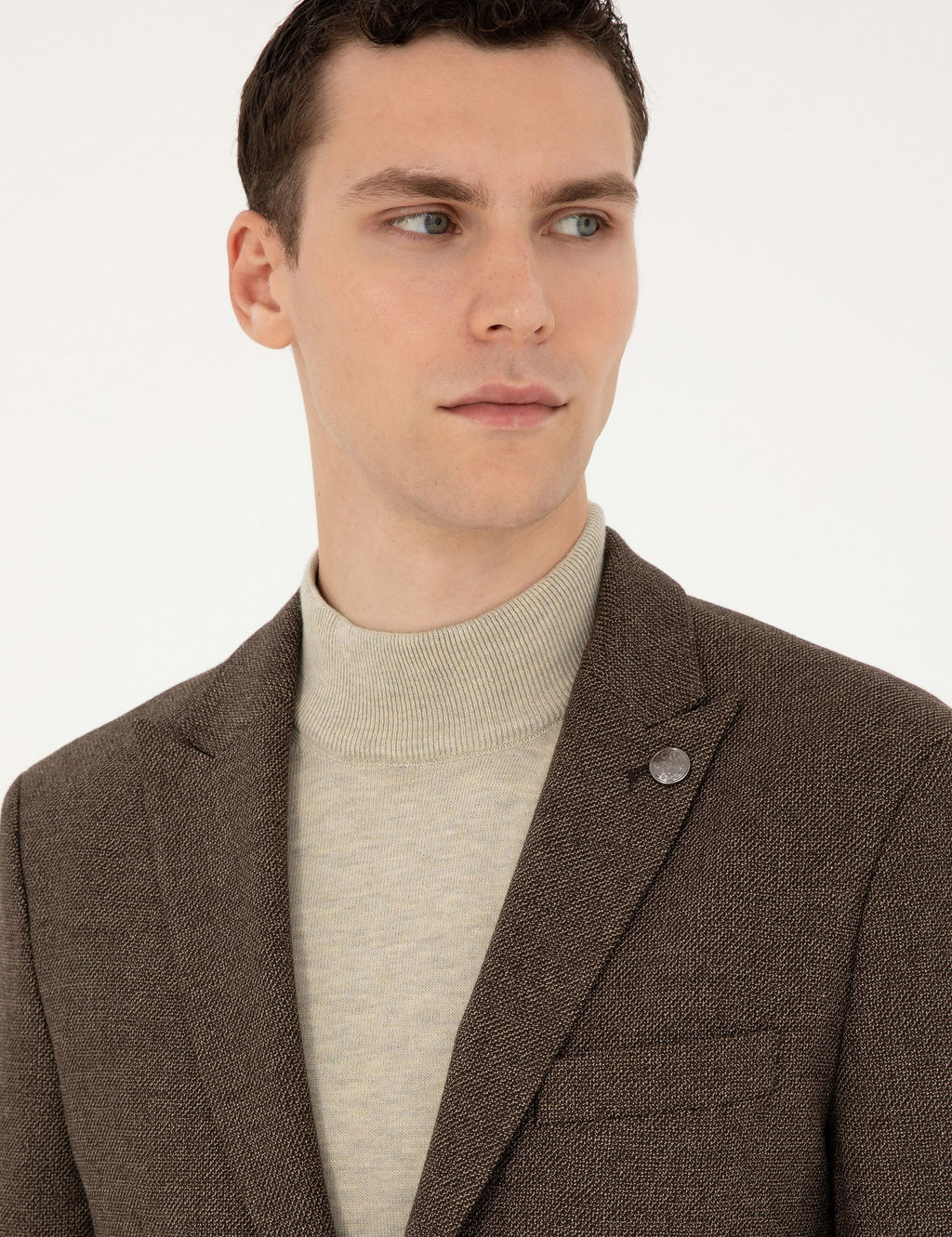 Kahverengi Slim Fit Ceket