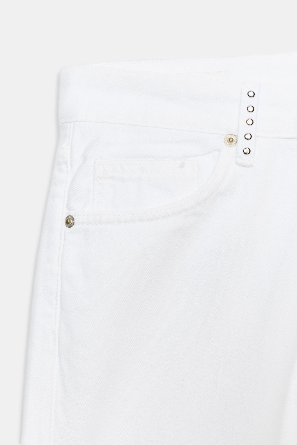 JEANS TRF WIDE LEG TIRO BAJO TACHAS / Blanco - Zara фото 11