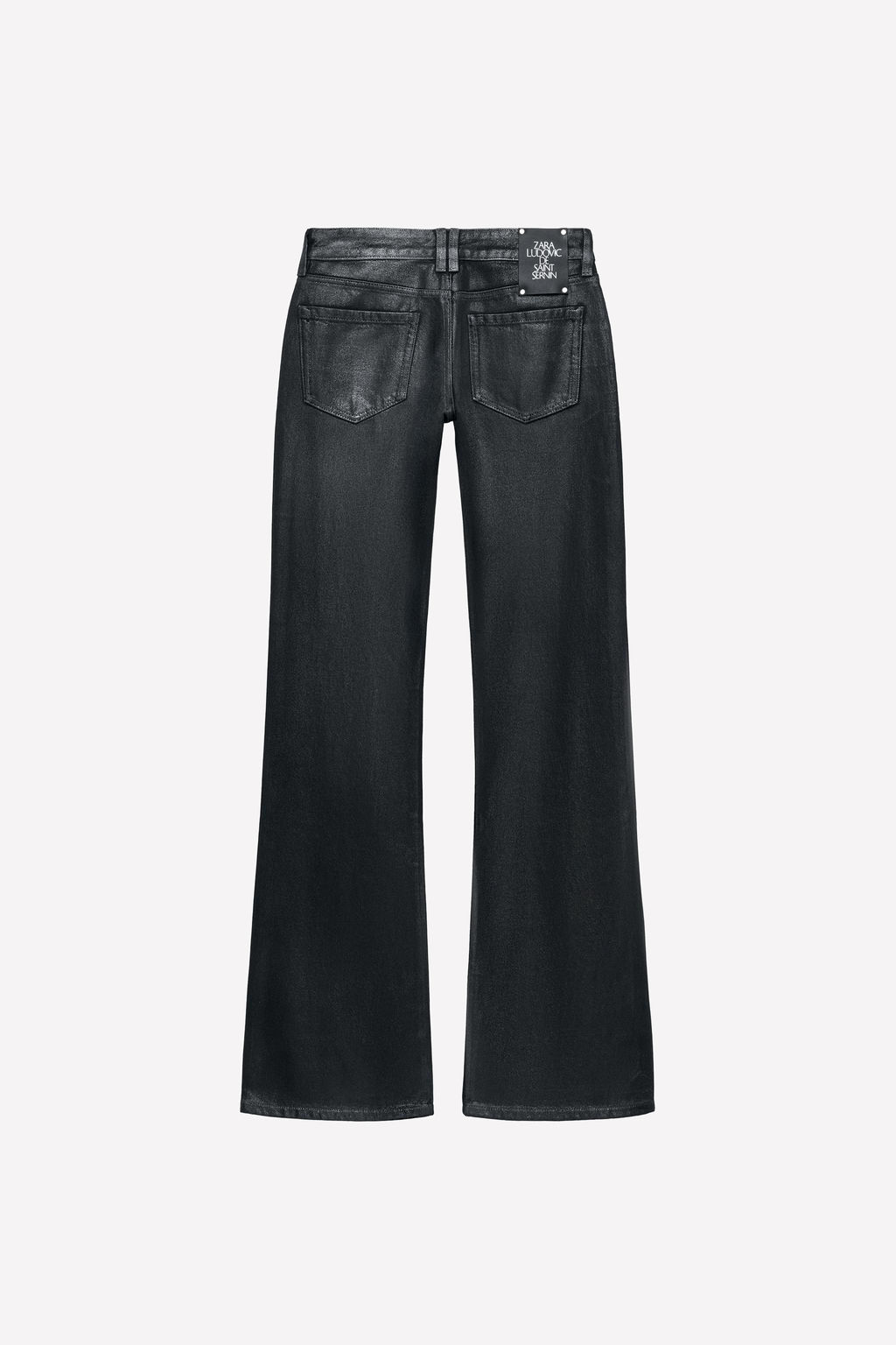 LUDOVIC DE SAINT SERNIN x ZARA WAXED FLARE JEANS фото 3