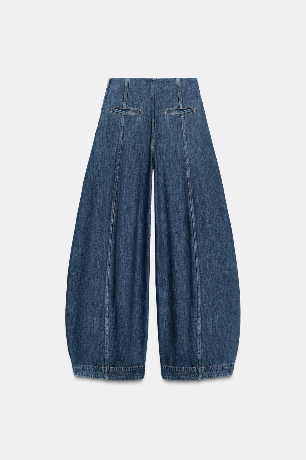 ZW COLLECTION BALLOON HIGH-WAIST JEANS - Zara фото 3
