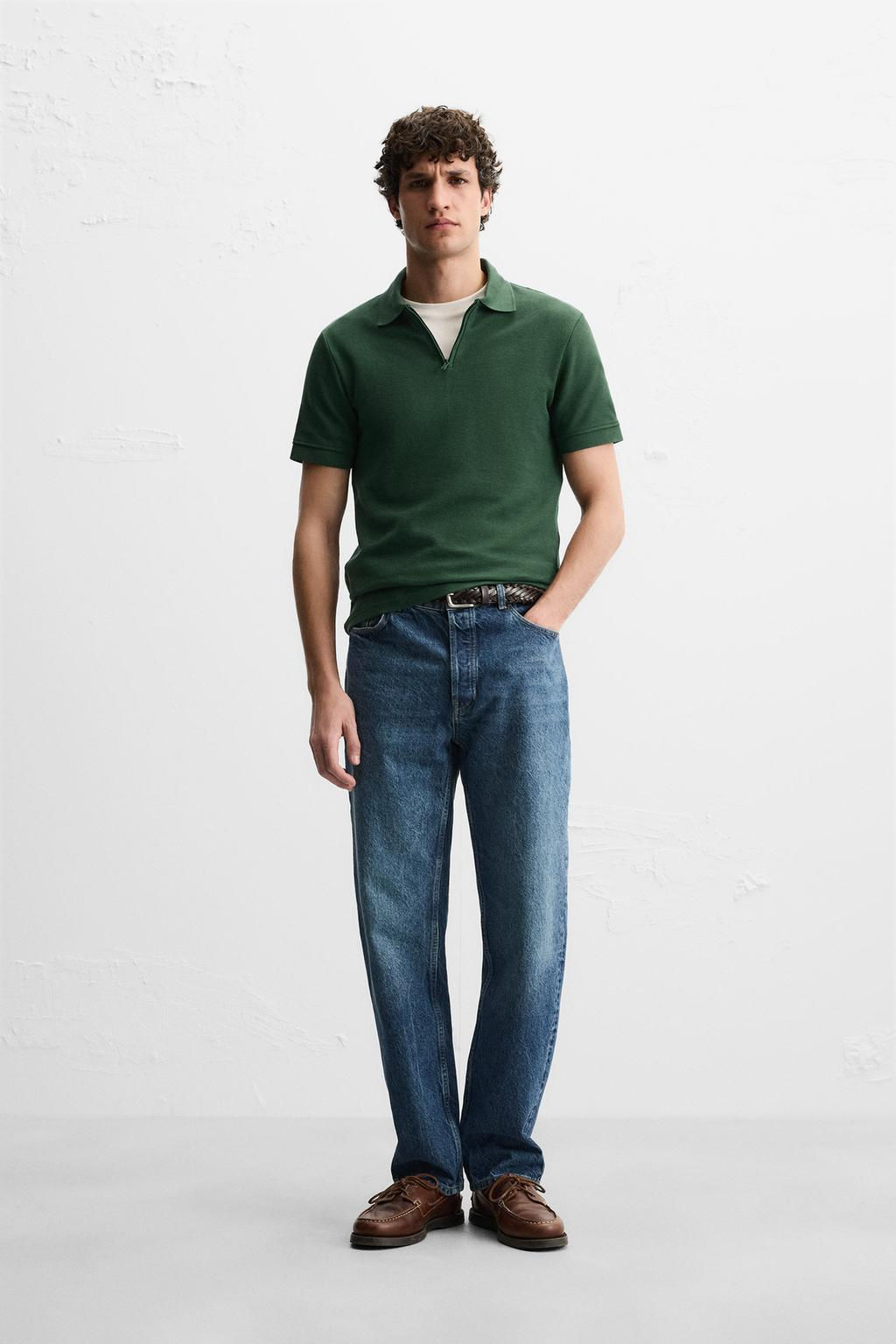 QUARTER-ZIP POLO SHIRT - Zara фото 24