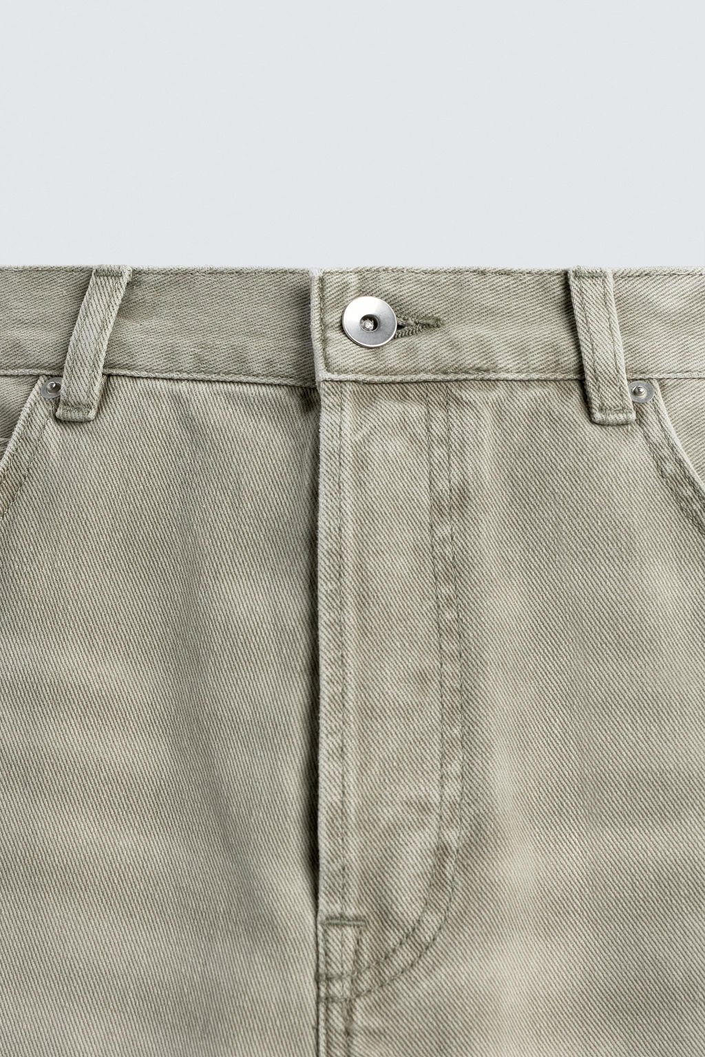 JEANS LOOSE FIT CONTRASTE / Gris / Beige - Zara фото 9