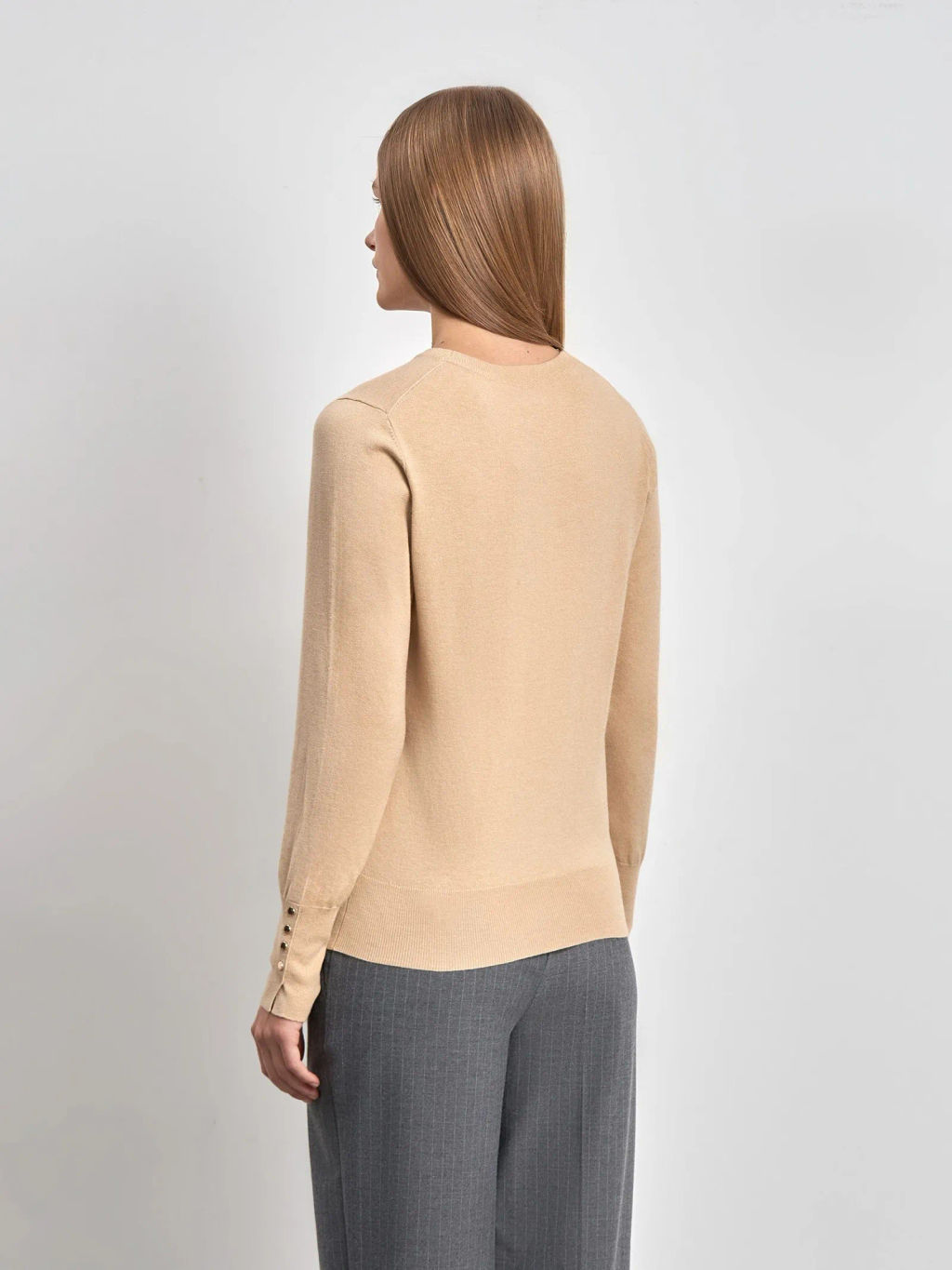 EMKA // Нежный джемпер из трикотажа с шелком  фото 5