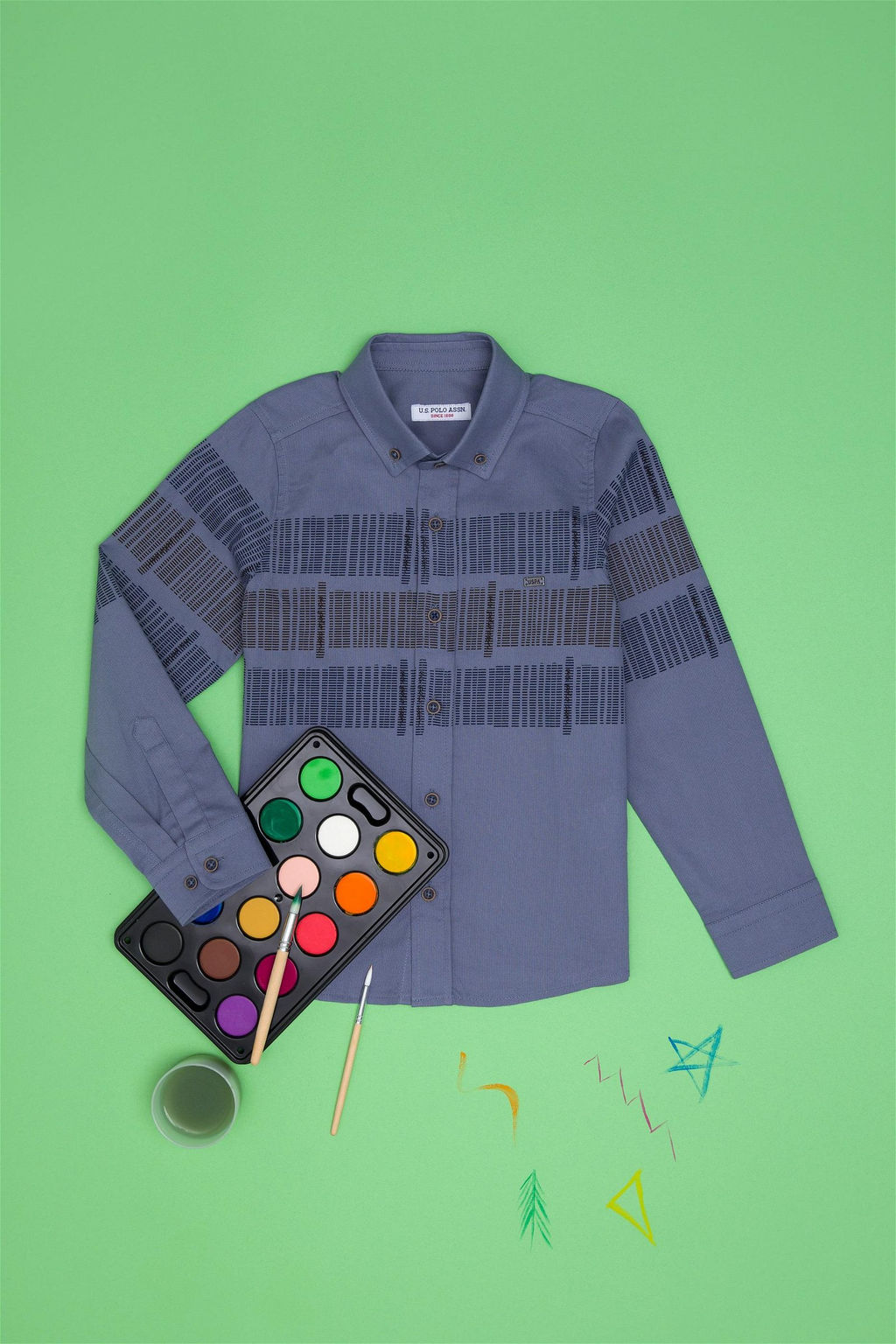 U. S. Polo Assn Серая рубашка с длинным рукавом для мальчика - U.s. polo assn фото 4