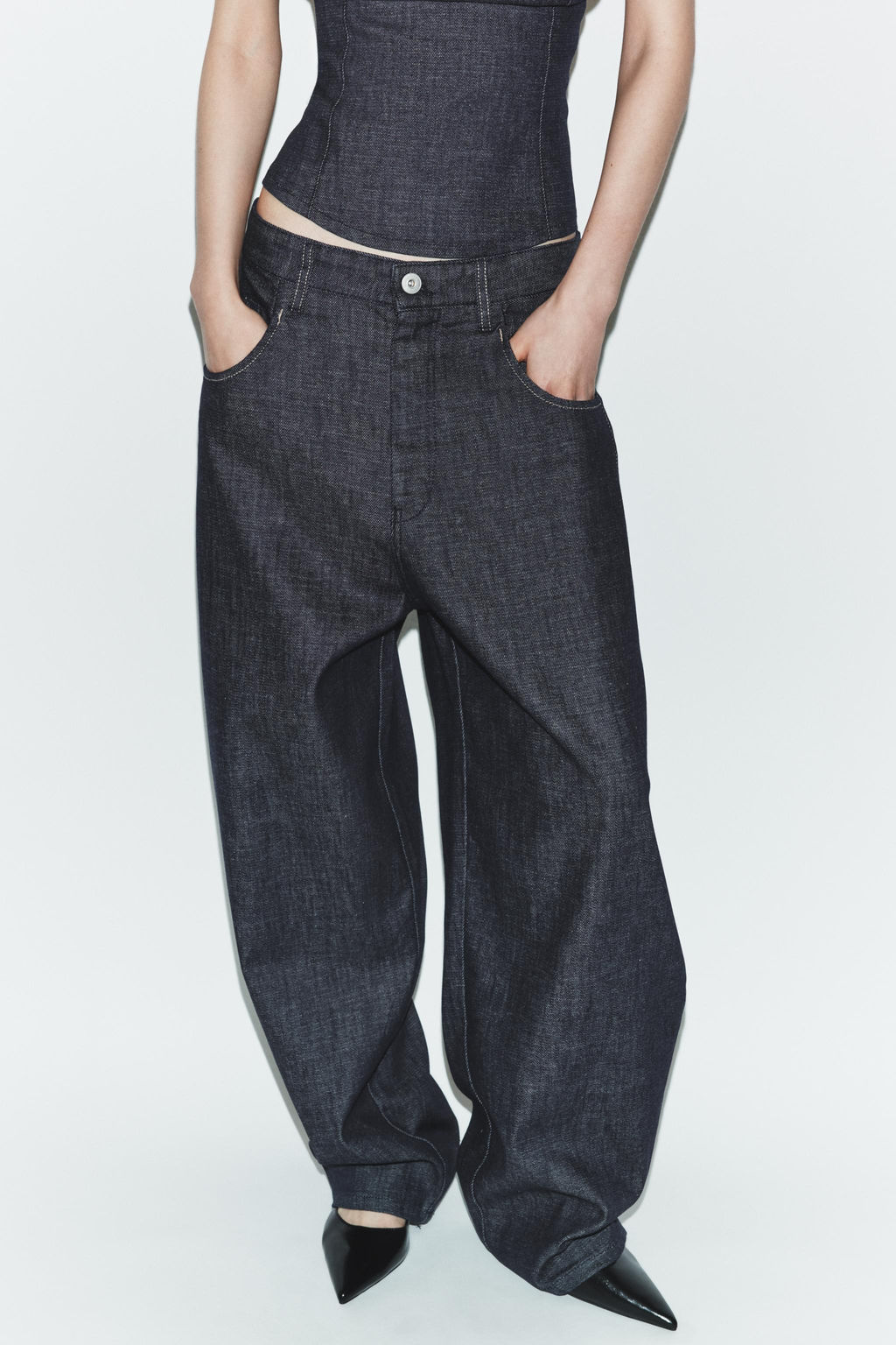 JEANS TRF BARREL TIRO ALTO / ?ndigo oscuro - Zara фото 2