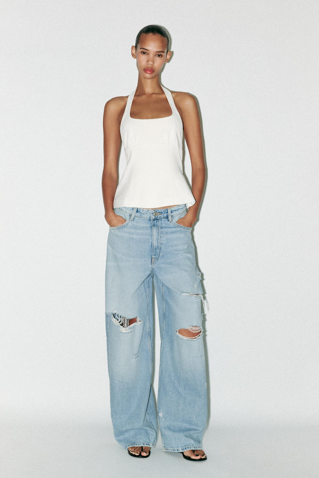HALTER TOP WITH BOWS - Zara фото 9