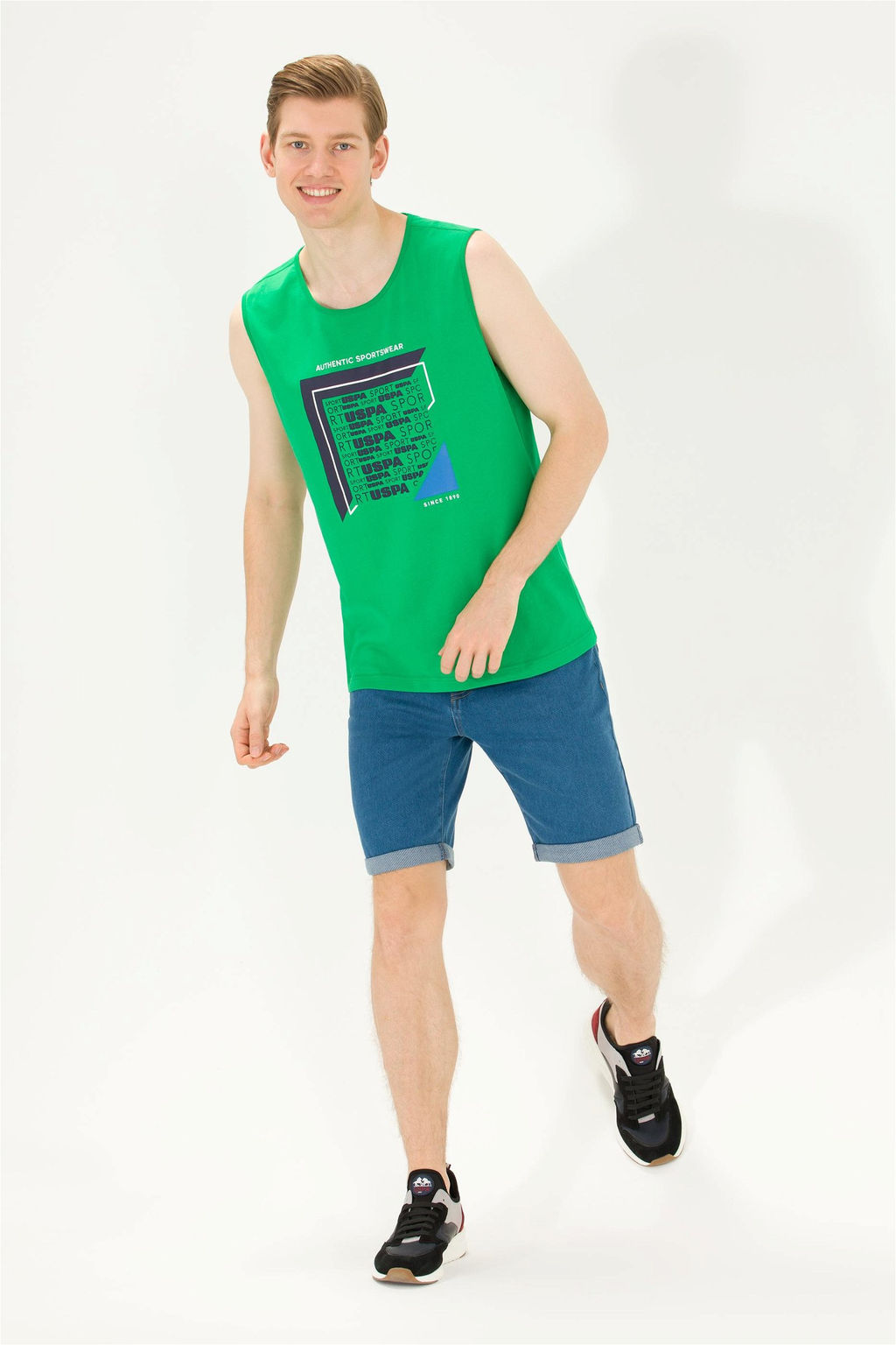 Мужская футболка Apple Green с круглым вырезом - U.s. polo assn фото 10