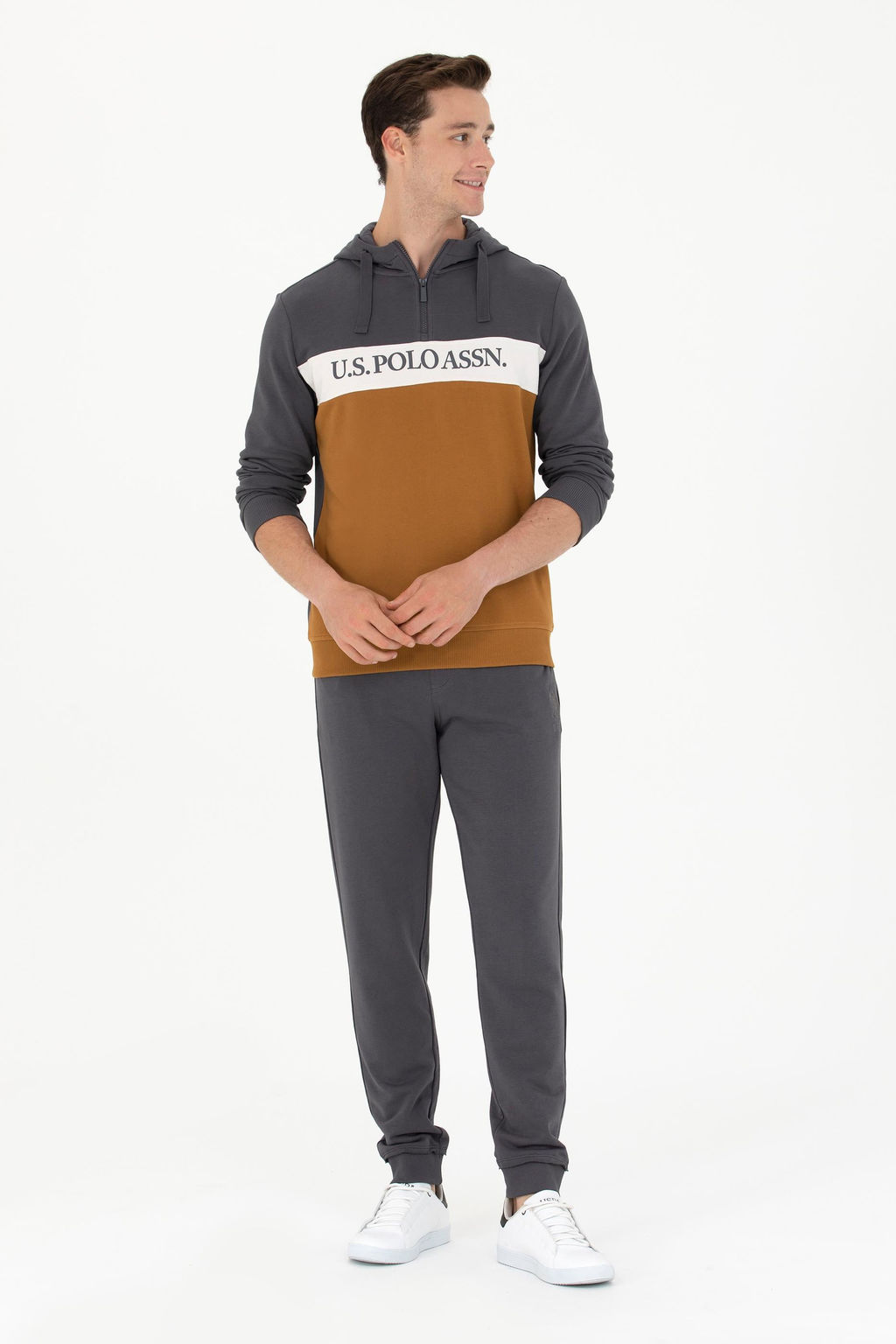 Спортивные штаны мужские U.S. Polo Assn антрацитовые хлопок фото 13