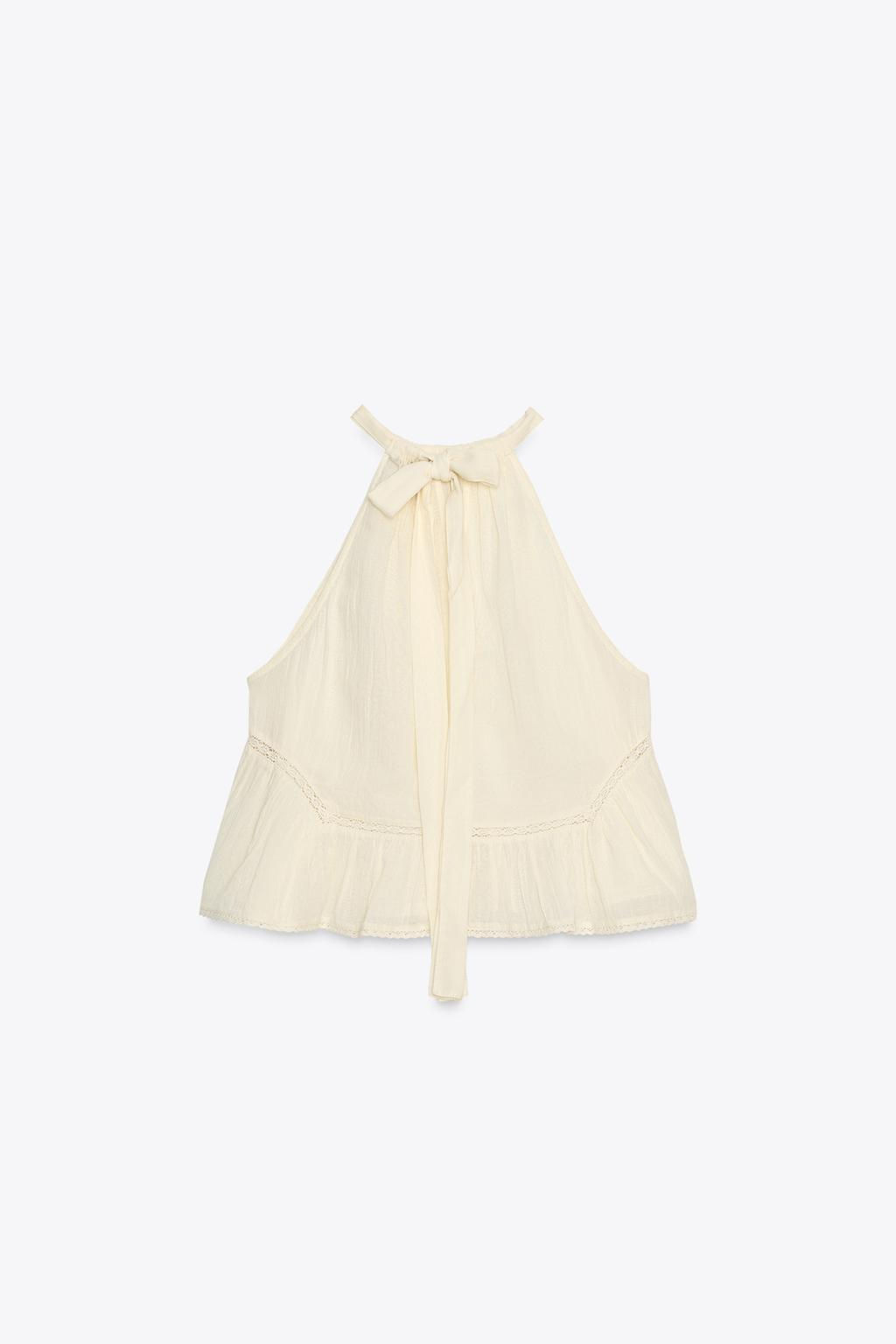 EMBROIDERED GAUZE TOP - Zara фото 15