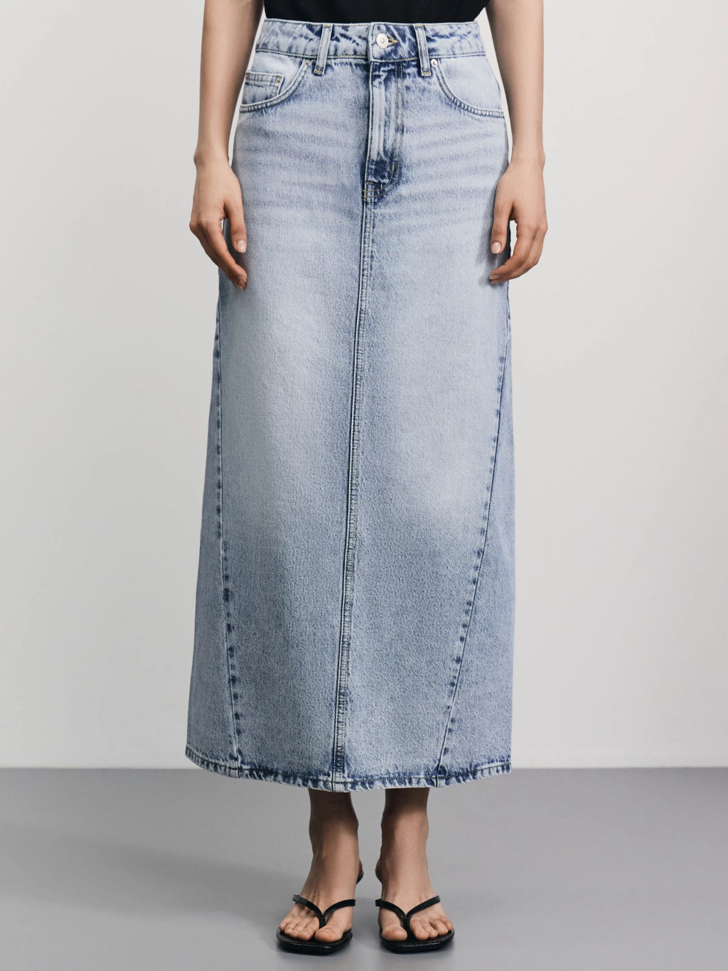 Джинсовая юбка миди / Zarina фото 2