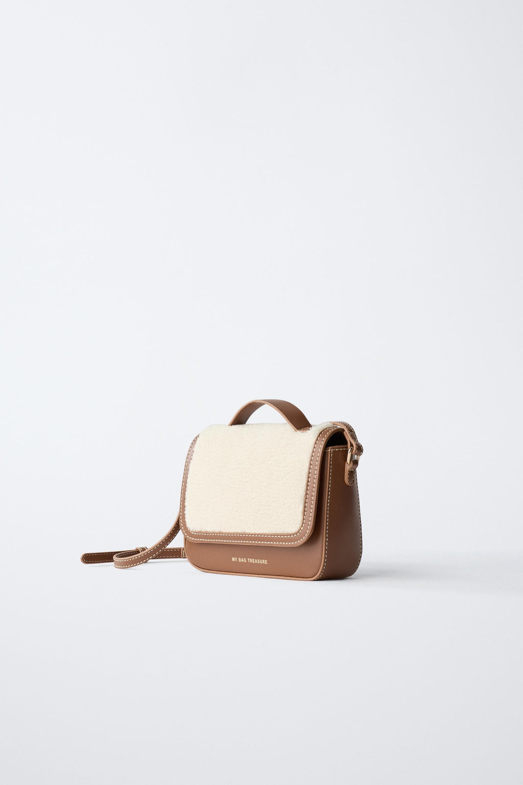 FAUX SHEARLING CROSSBODY BAG - Zara фото 2
