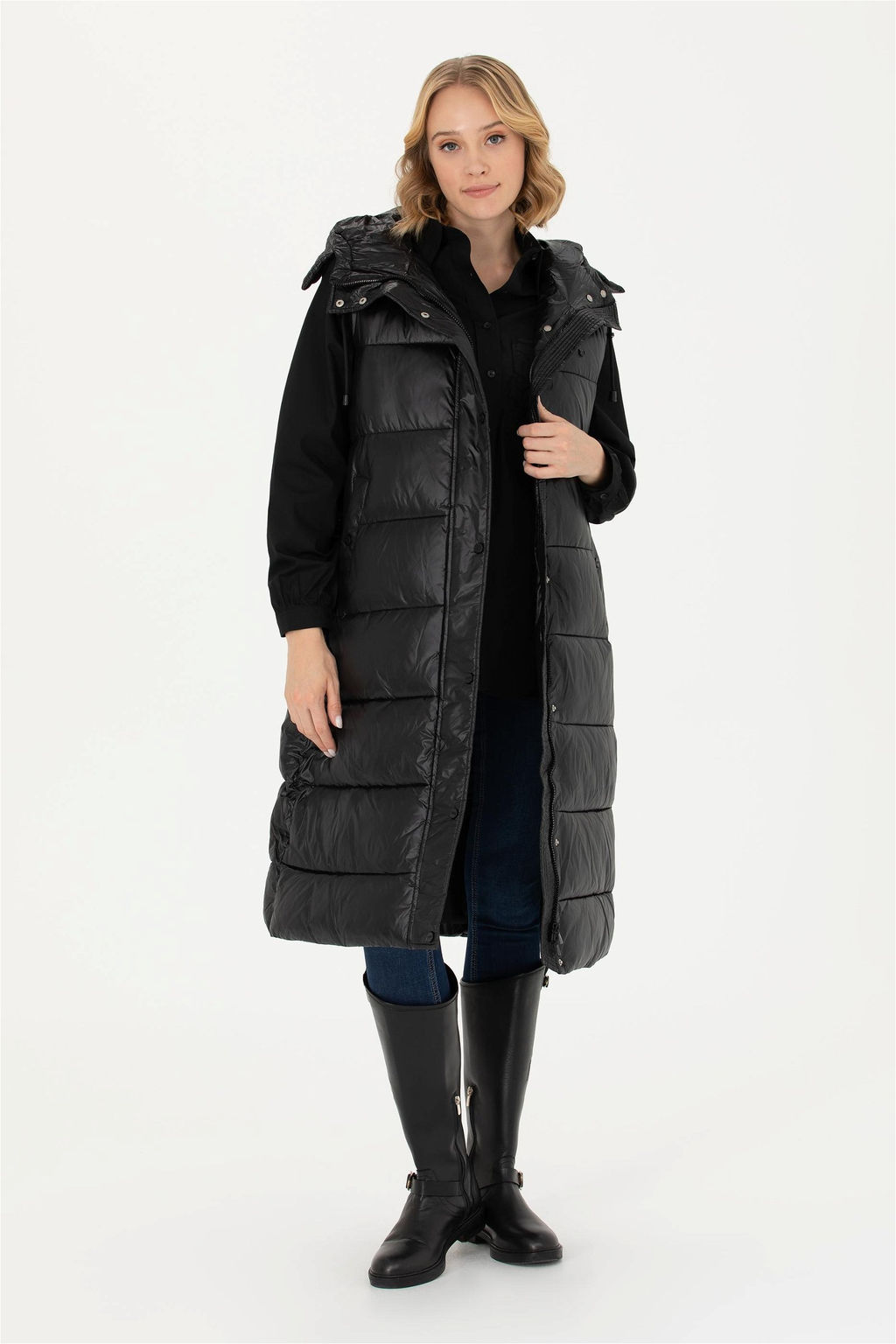 Женский черный жилет Неожиданная скидка в корзине - U.s. polo assn фото 4