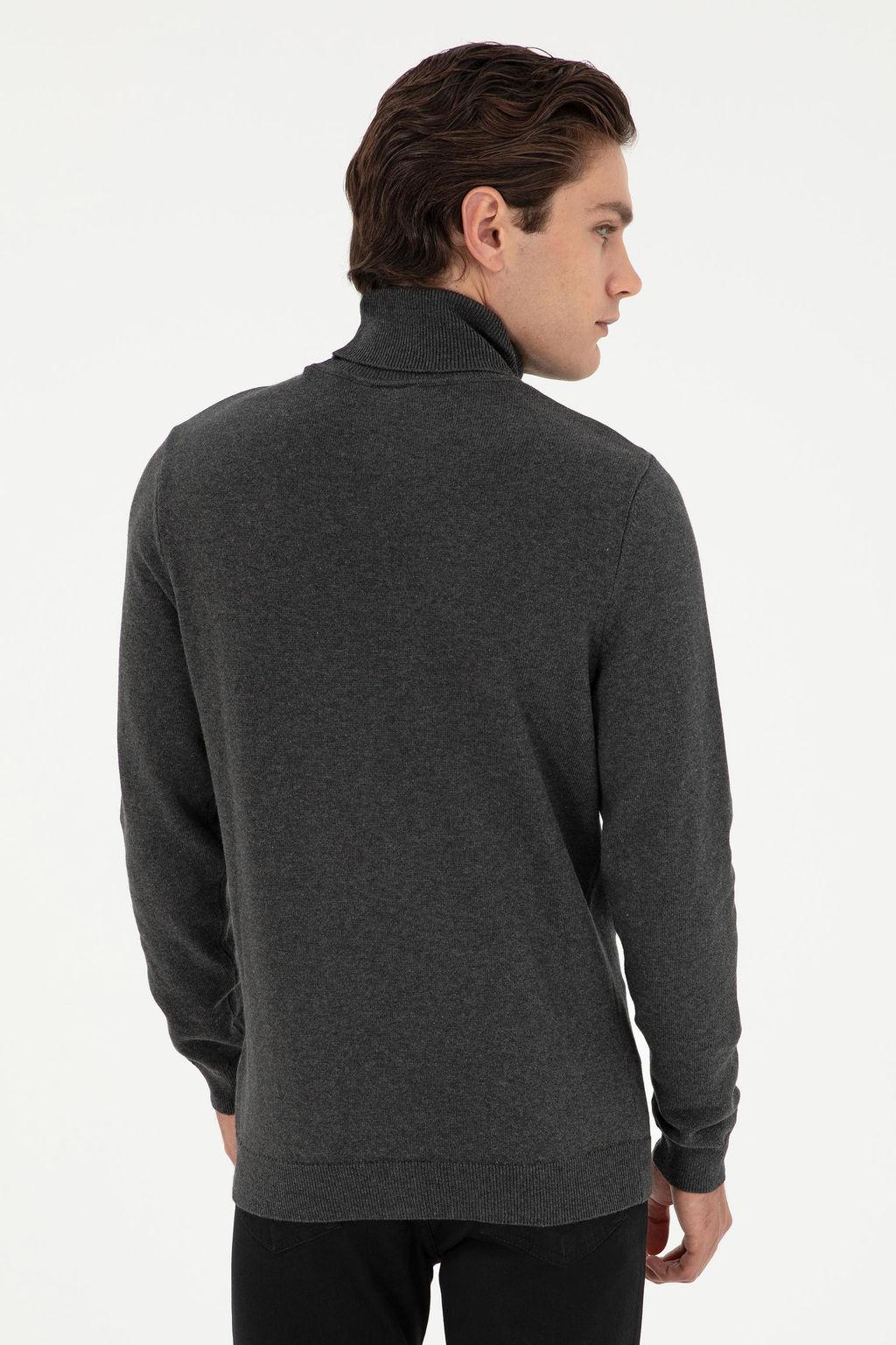 Мужской базовый свитер антрацитового меланжа Неожиданная скидка в корзине - U.s. polo assn фото 5