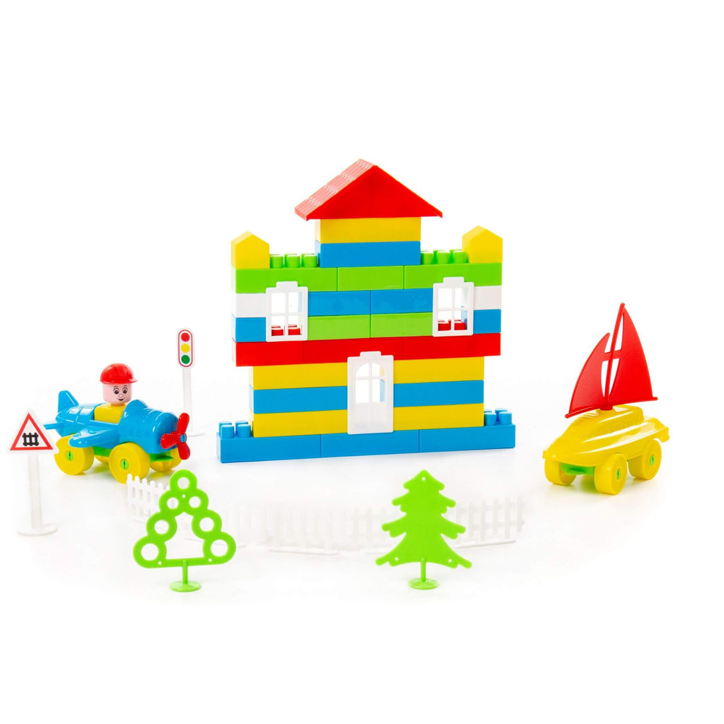 Конструктор Строитель (178 элементов) (в пакете) - Полесье фото 5