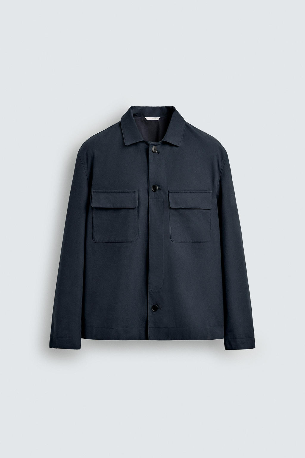 TEXTURED TWILL OVERSHIRT WITH POCKETS - Zara фото 8