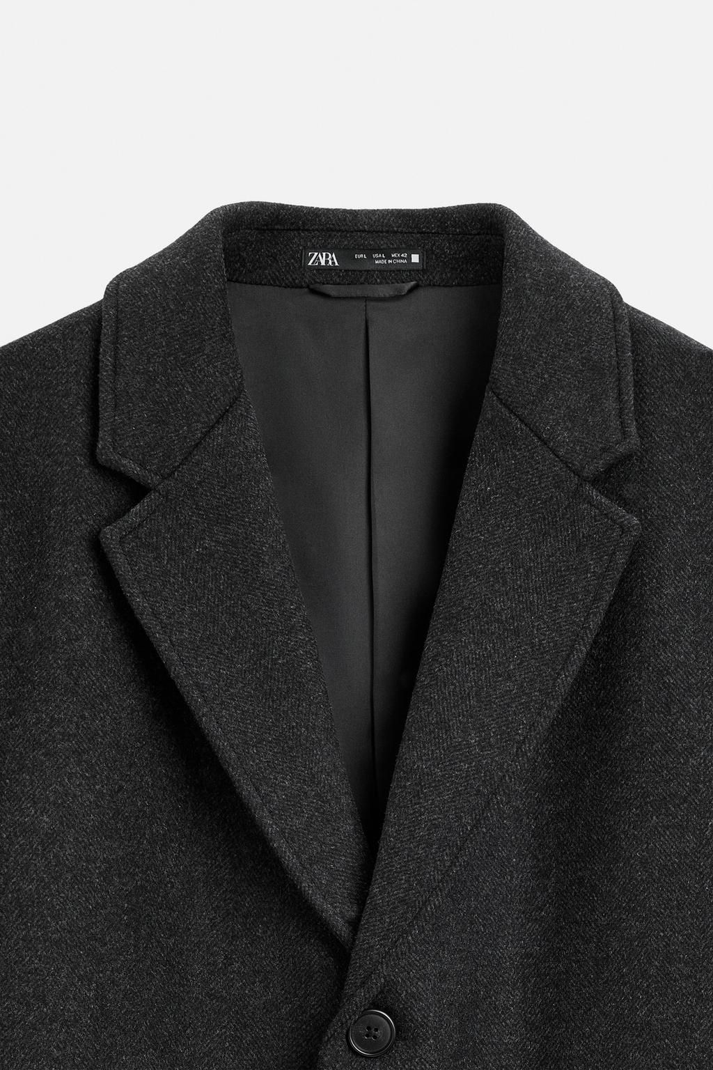 HERRINGBONE WOOL COAT - Zara фото 8