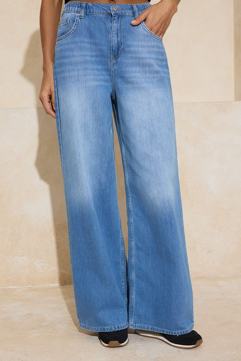 Mavi Yuksek Bel Ekstra Genis Paca Wide Leg Jeans TWOSS26JE00046 - Trendyolmilla фото 3