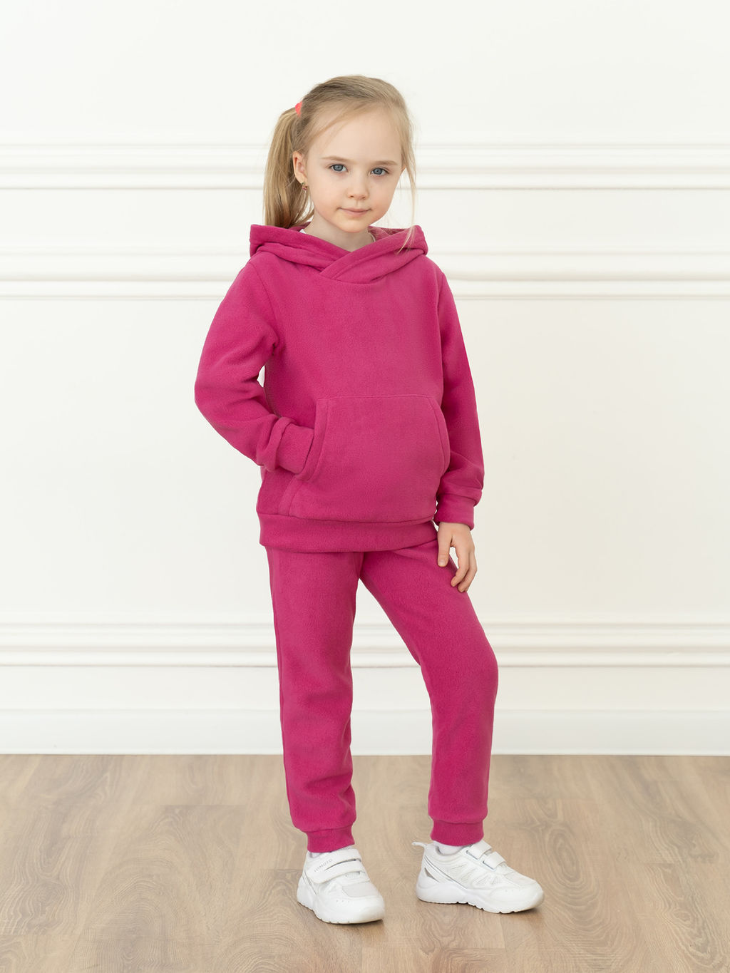 Костюм детский флисовый фуксия 7043г(ш) (104, 56)