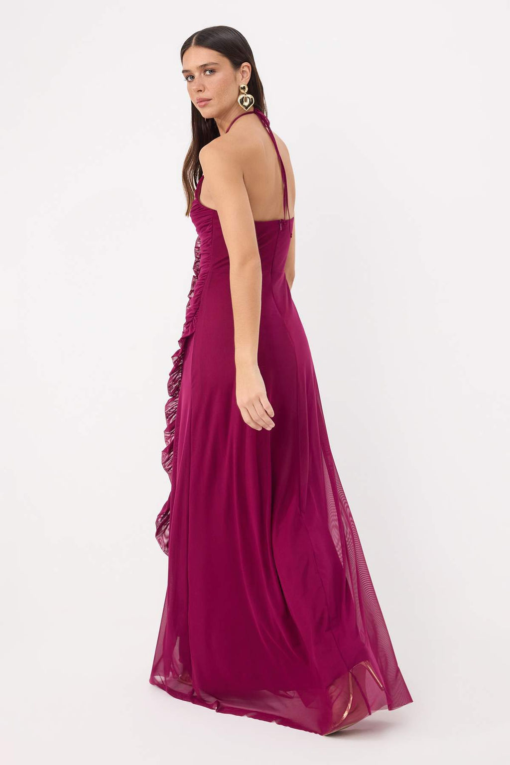 Prom Murdum F?rf?rl? Tul Astarl? Maxi Abiye & Mezuniyet Elbisesi TPRSS26AE00134 - Trendyolmilla фото 4