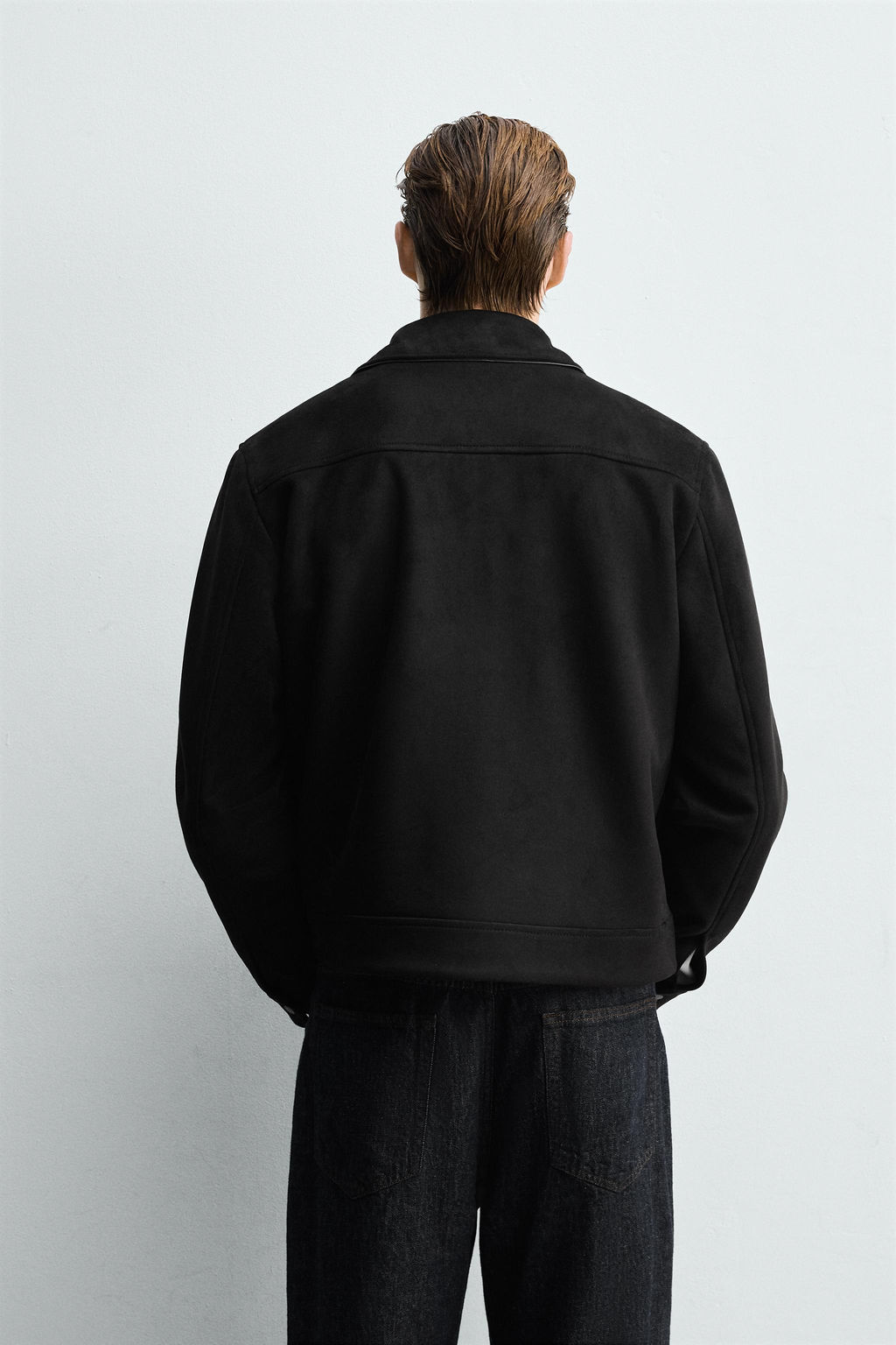 FAUX SUEDE REGULAR FIT JACKET