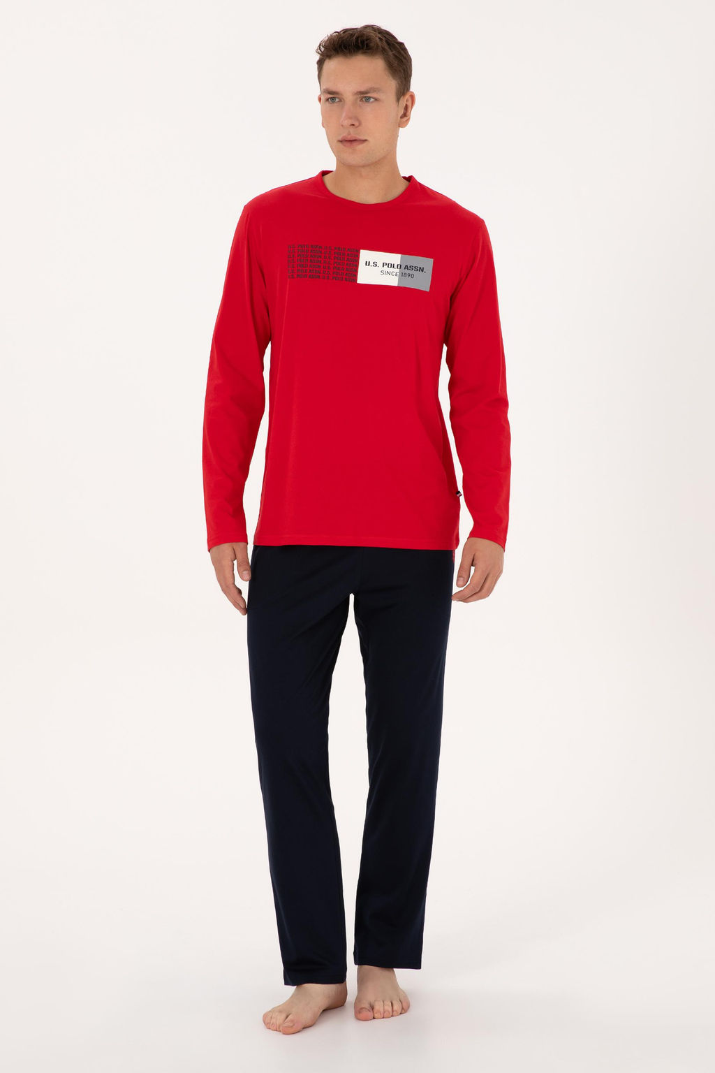 Erkek K_rm_z_ Pijama Tak_m_