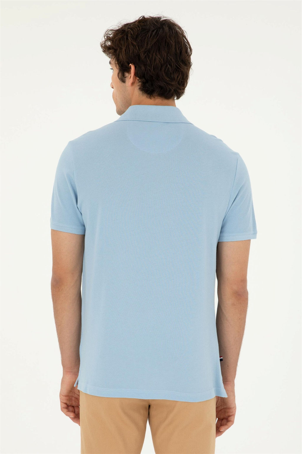 Мужская голубая базовая футболка Неожиданная скидка в корзине - U.s. polo assn фото 5