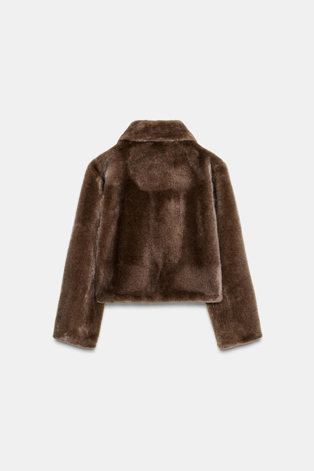 FAUX FUR SHORT COAT WITH TOGGLES - Zara фото 2
