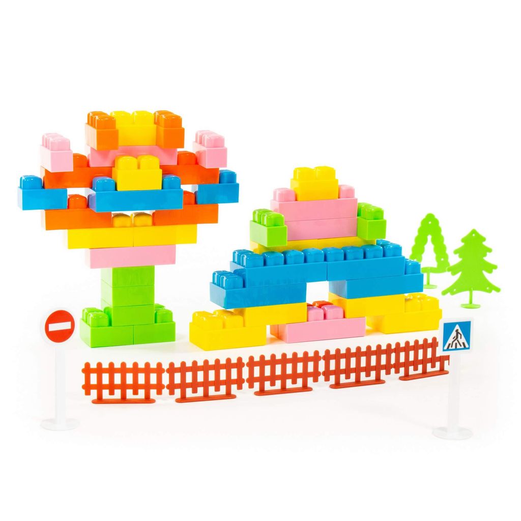 Конструктор Малютка (54 элемента) (в ведёрке) - Полесье фото 5