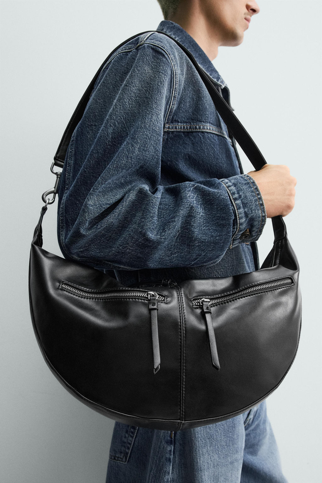 BOLSO HOMBRO PESPUNTES / Negro - Zara фото 2