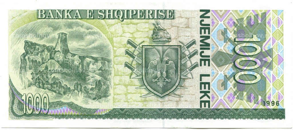 Банкнота 1000 лек 1996 года Албания