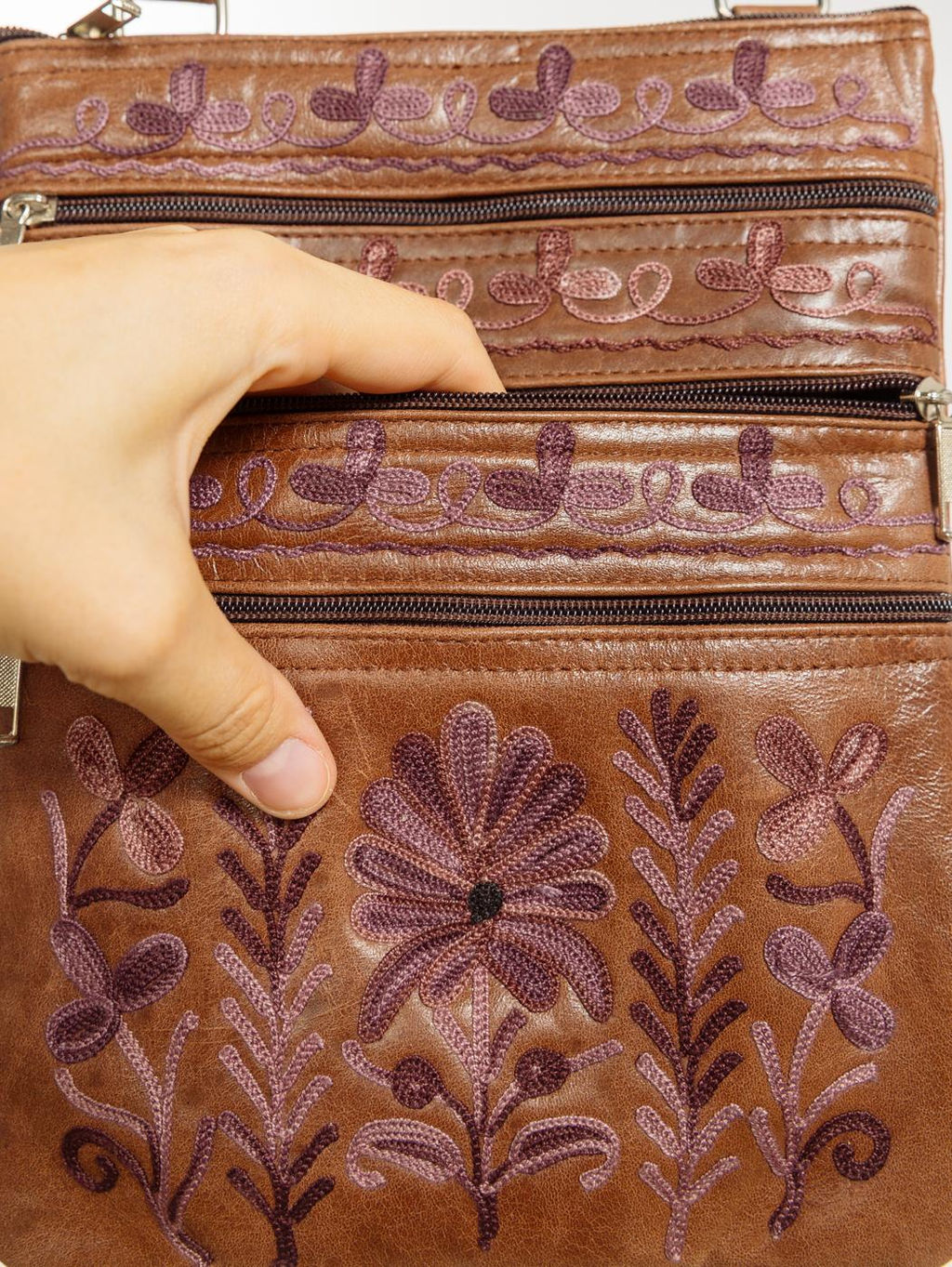 Сумка натуральная кожа через плечо №1114/20 - Ганг фото 5