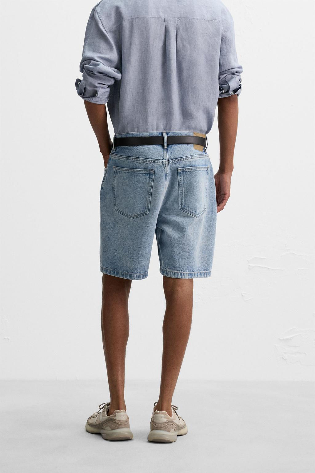 REGULAR FIT DENIM BERMUDA SHORTS - Zara фото 3