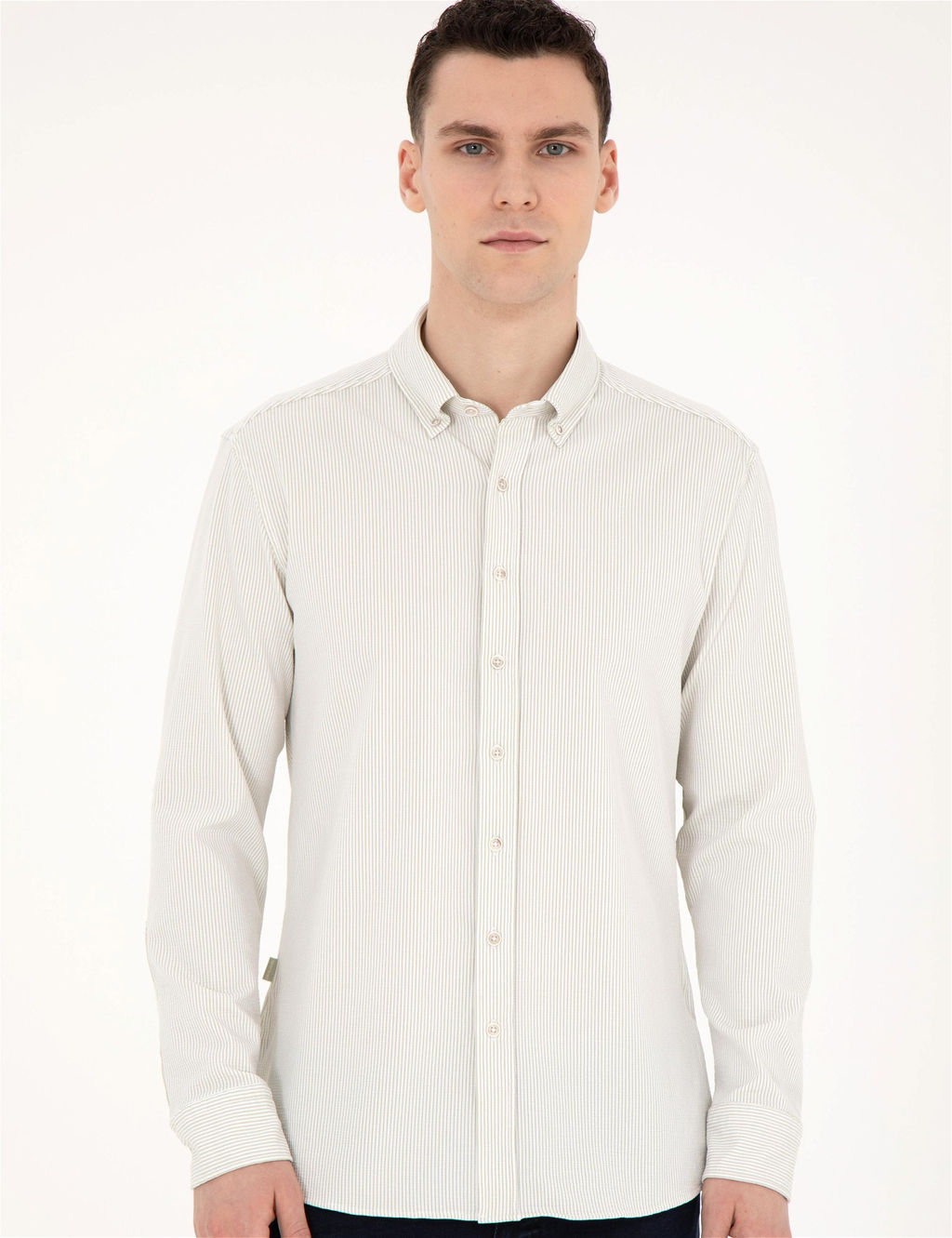 Ye_il Slim Fit Uzun Kollu G_mlek - Pierre cardin фото 3