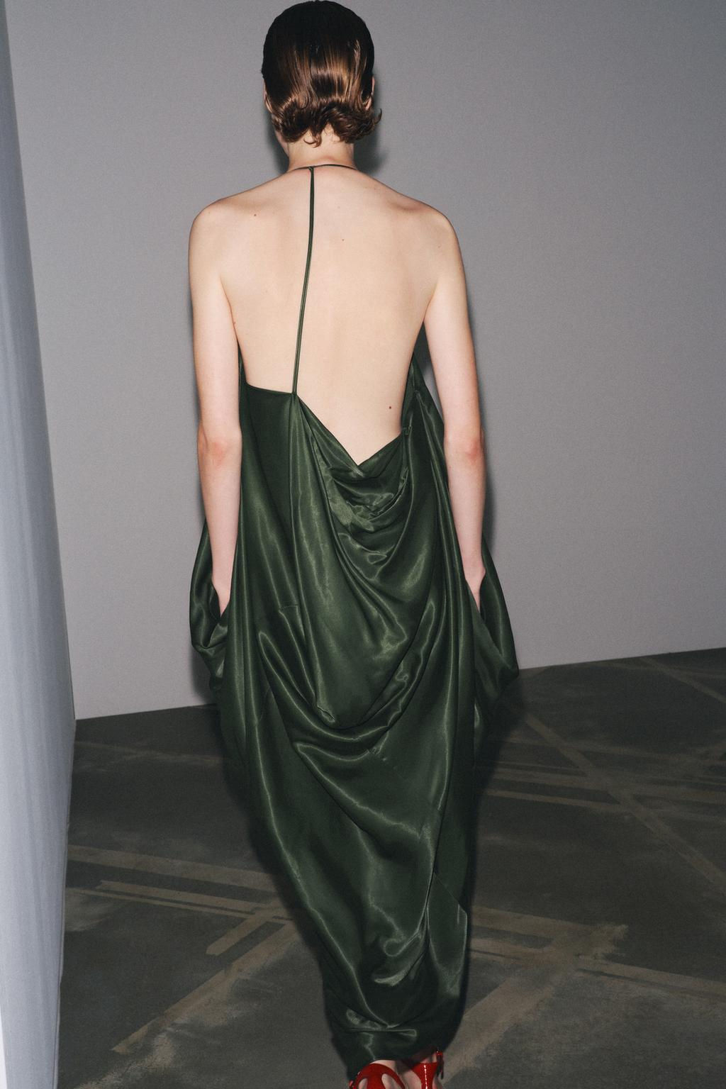 ZW COLLECTION ASYMMETRIC SATIN DRESS - Zara фото 3