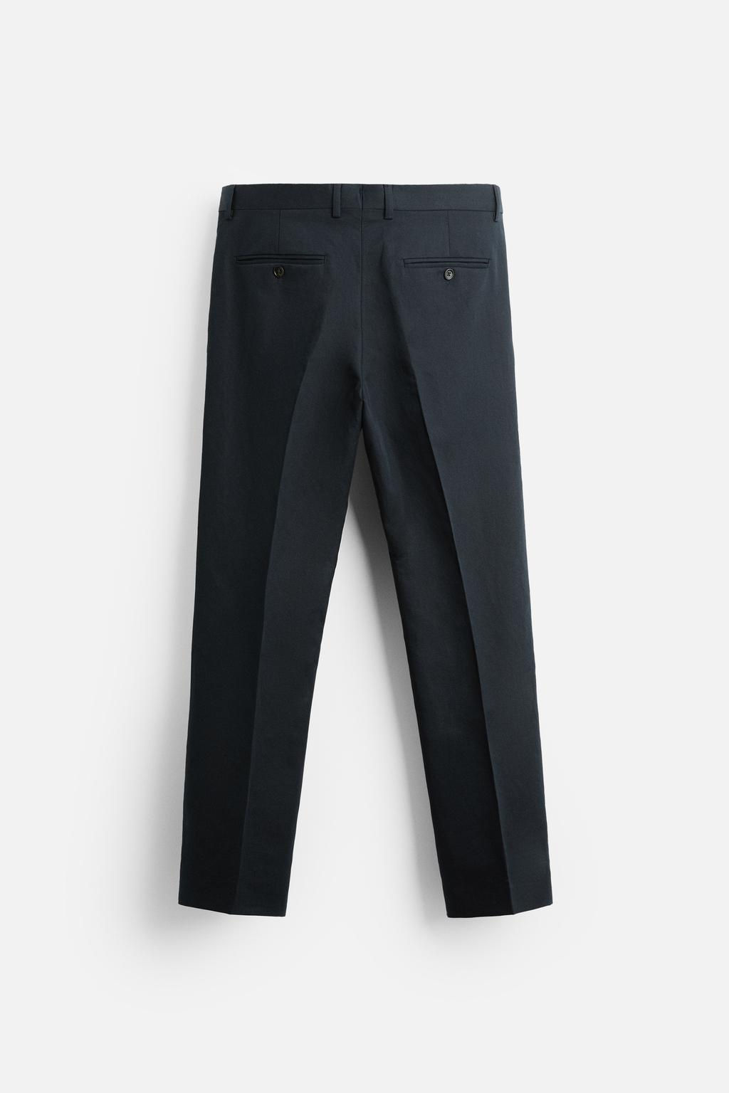 LINEN - COTTON SUIT TROUSERS - Zara фото 7