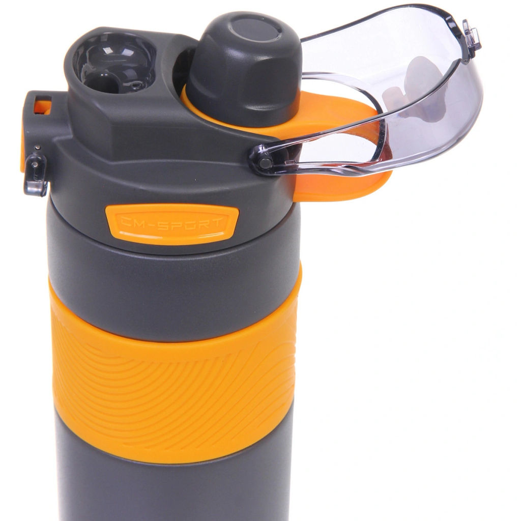 Термос 600мл "Фитнесс", цвет темно-серый