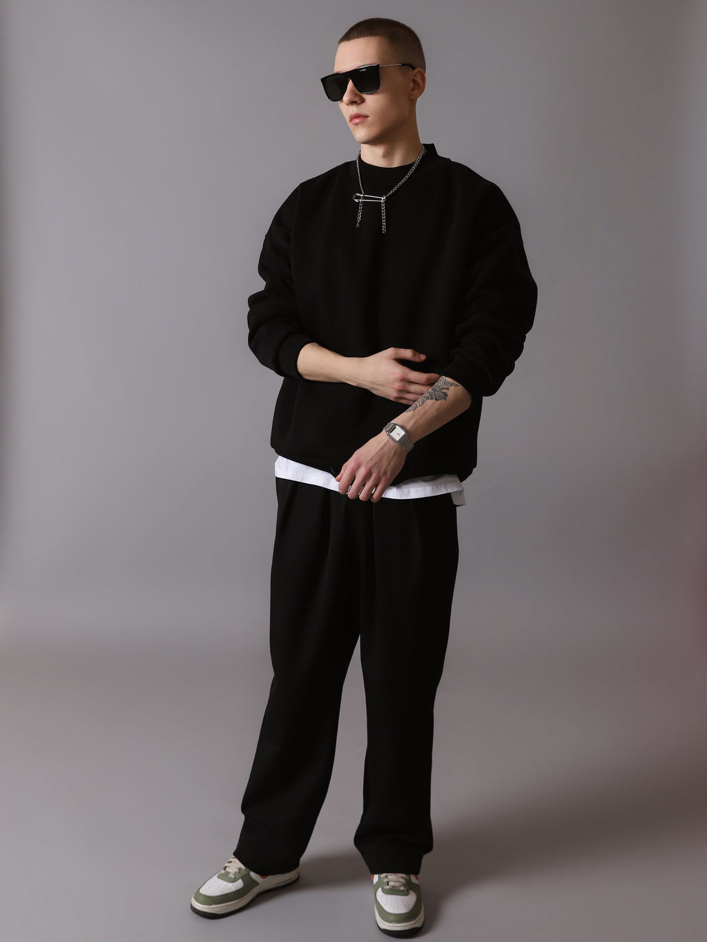 Свитшот оверсайз К501 Черный от фабрики Спортсоло