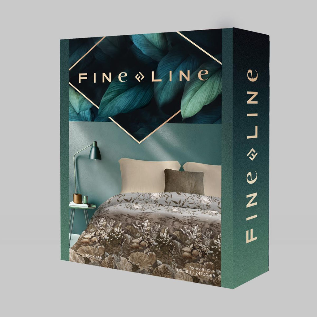 КПБ евро люкс перкаль Fine Line с простынью на резинке (70х70) рис. 60219-1/24700-68 Лунная ночь new - Тейковский хлопчато-бумажный комбинат фото 4