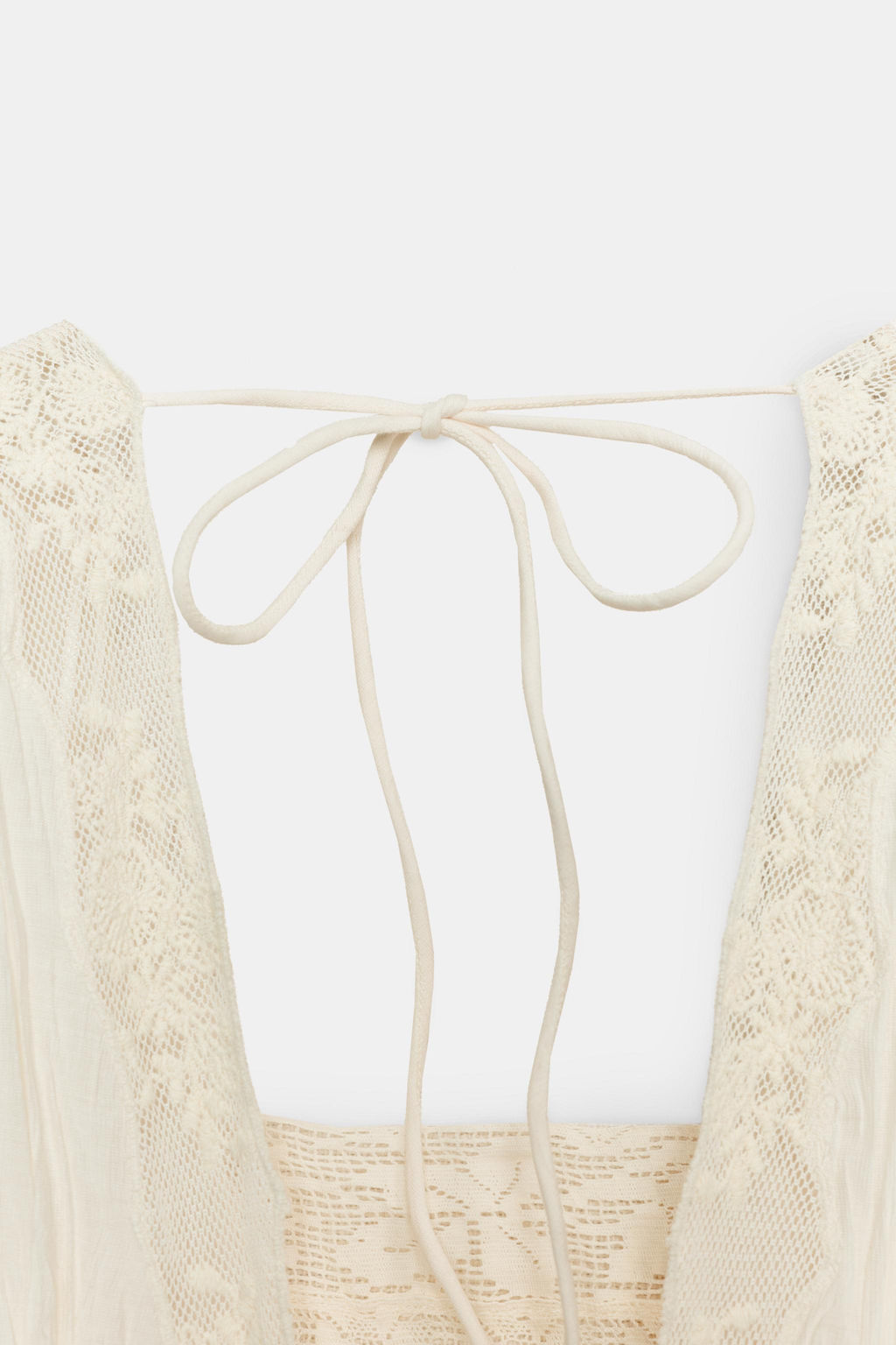 VESTIDO PLISADO ENCAJE ZW COLLECTION / Crudo - Zara фото 7