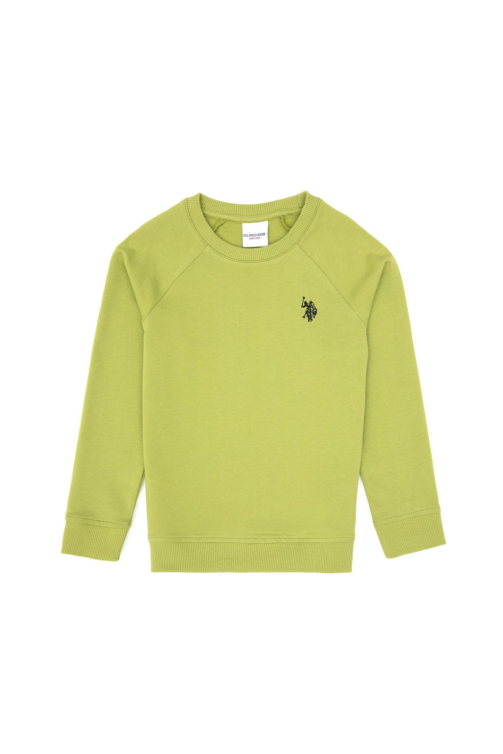 Erkek _ocuk F_st_k Ye_ili Basic Bisiklet Yaka Sweatshirt Sepette S_rpriz _ndirim